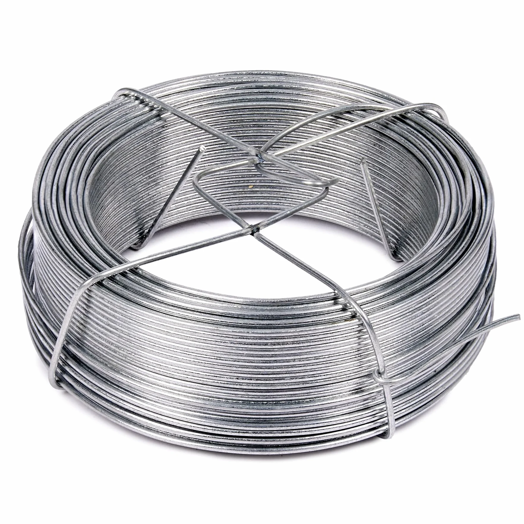 Flandria Fil de fer Acier galvanisé 1,5mm Bobine 50m Fil attache métallique pour plante, bricolage, loisirs