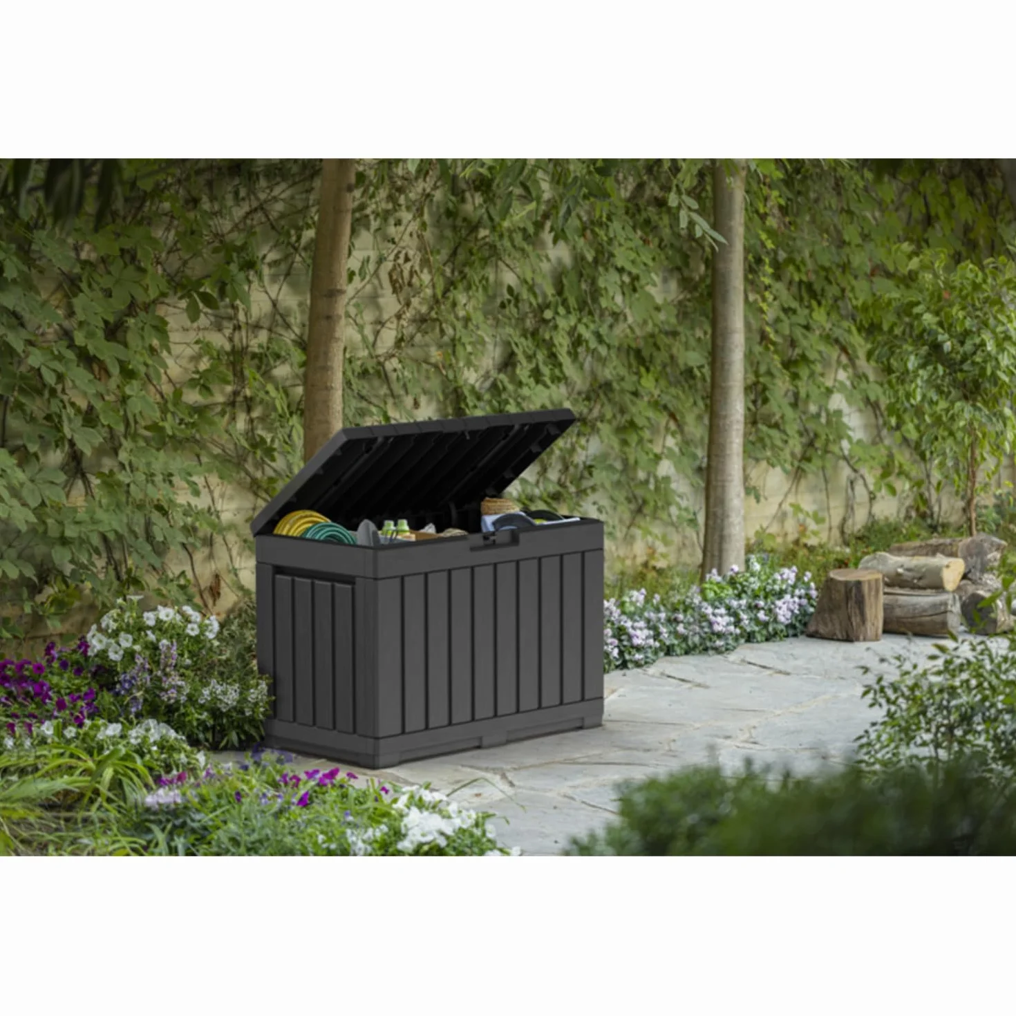 Keter Kentwood Boîte de rangement 190 l Résistante aux UV Graphite 82,3 x 45,7 x 57,7 cm