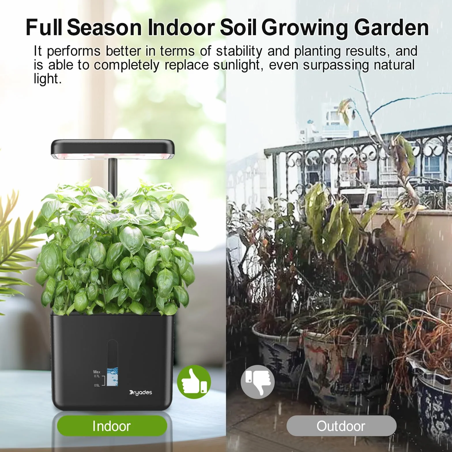 Systèmes de Culture de Jardin d'intérieur LED 17 W Minuterie Automatique Pot de légumes
