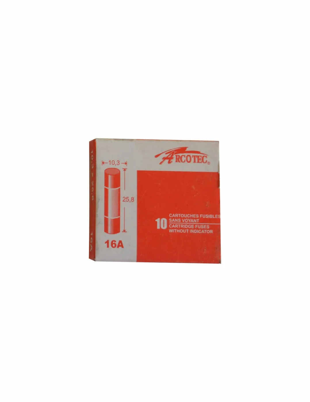 Fusibles 16 A 10,3 x 25,8 mm Boîte de 10