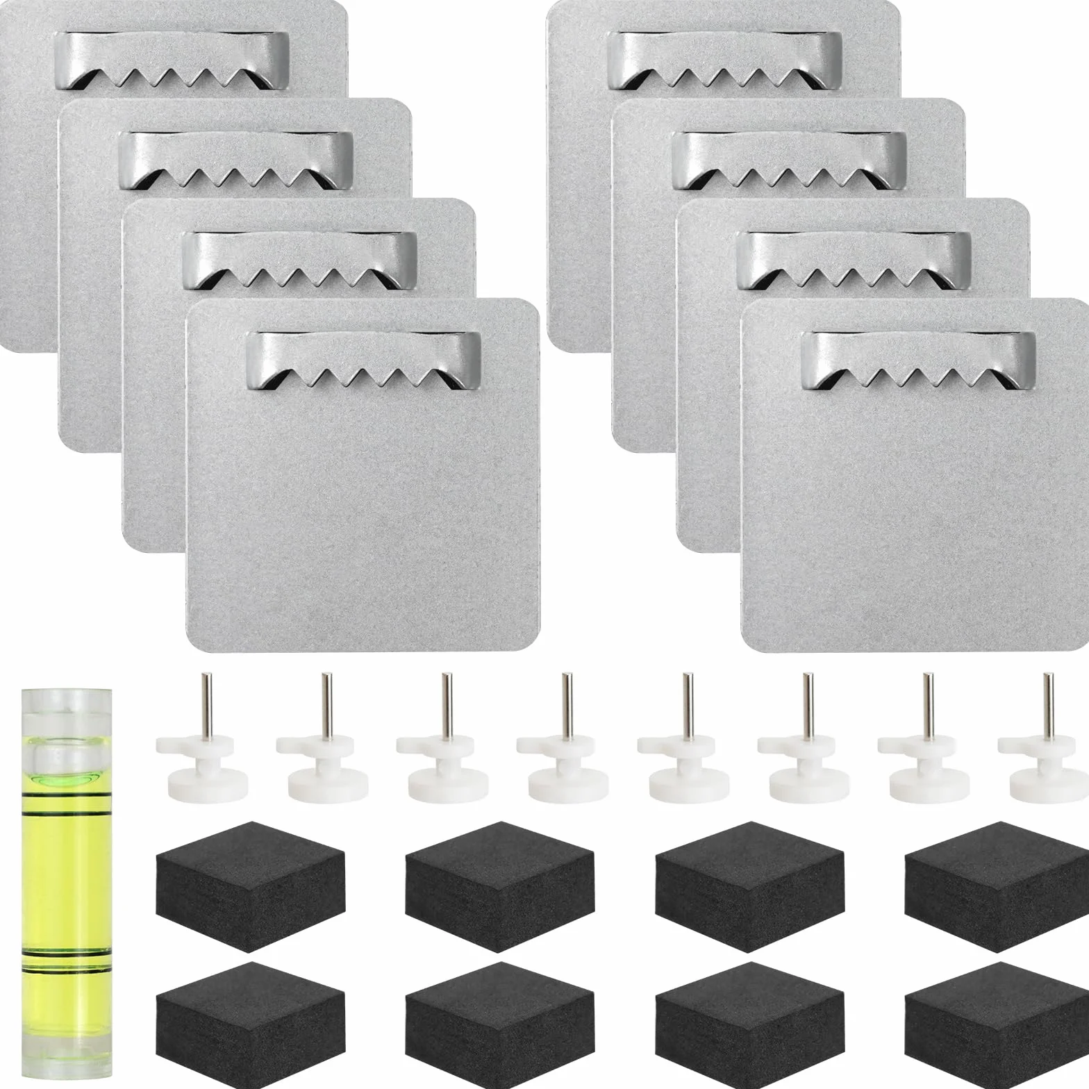 Crochets autocollants en acrylique Dibond pour photos lourdes, suspension aluminium extra puissant jusqu'à 2 kg