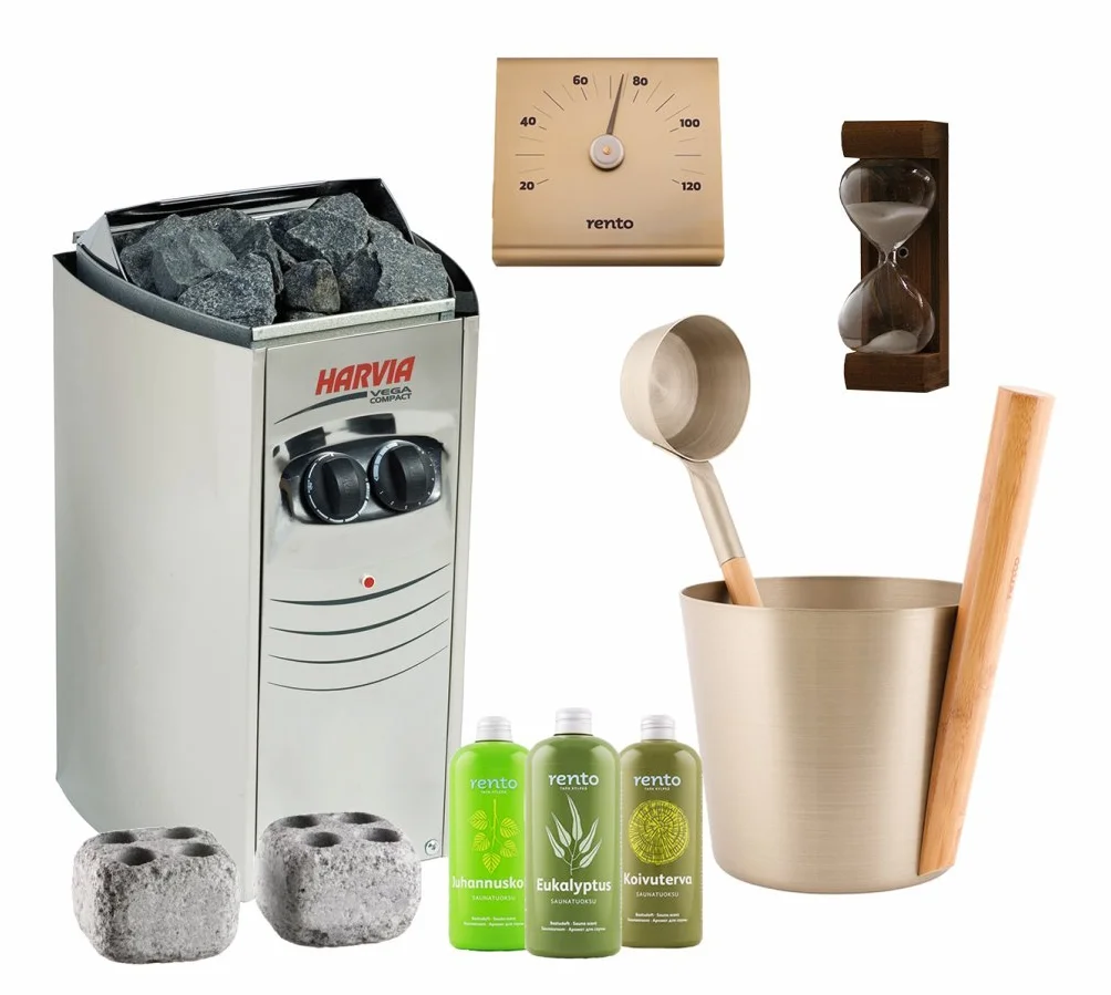 Harvia Vega Compact Kit Sauna Poêle Électrique BC35 avec Accessoires