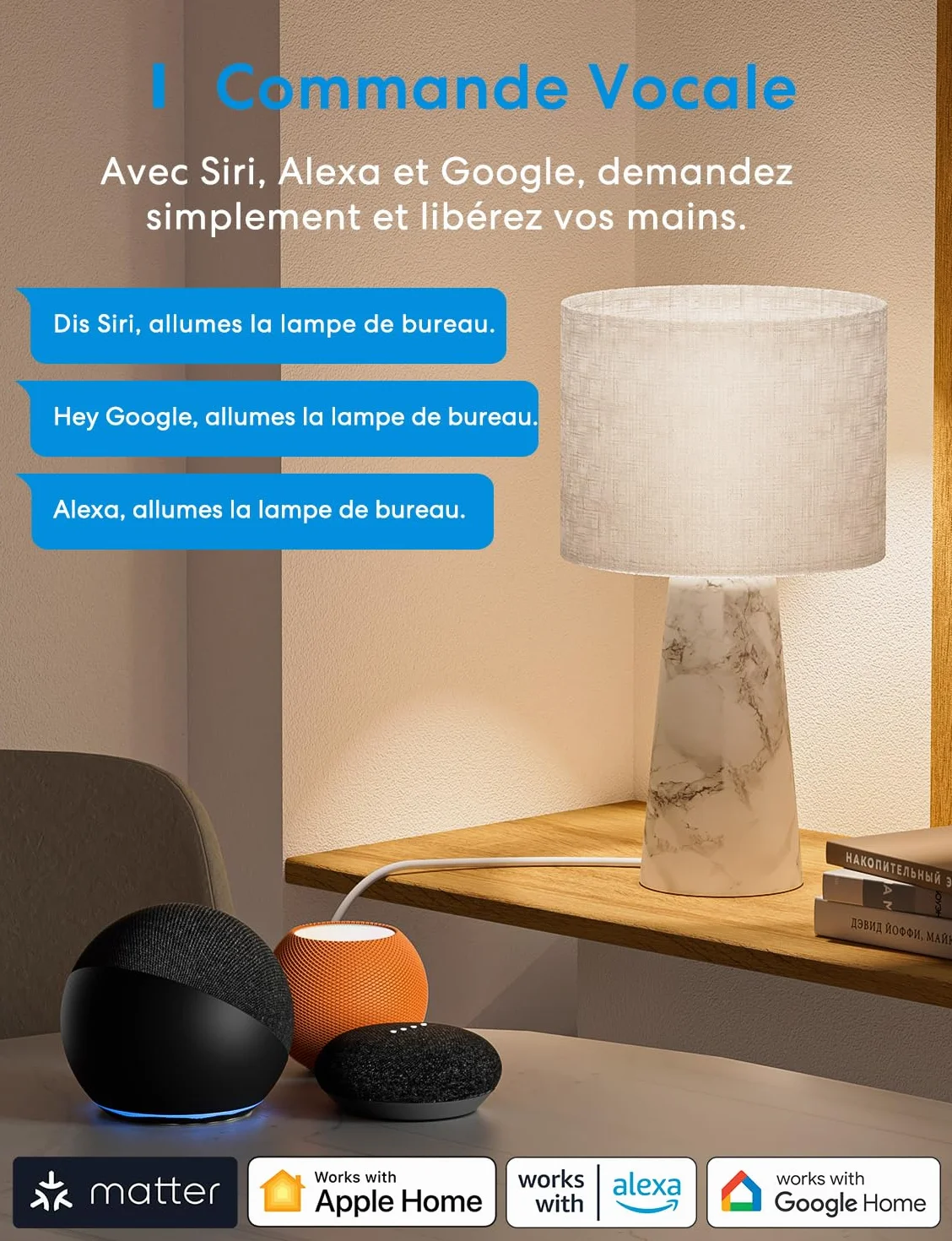 Meross Interrupteur Connecté Matter 16A WiFi Suivi Consommation Énergie Compatible Apple Home Alexa Google Home