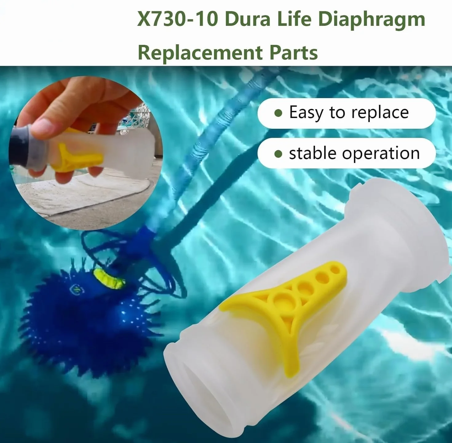 Dura Life Lot de 2 membranes de rechange compatibles Zodiac Baracuda X73010