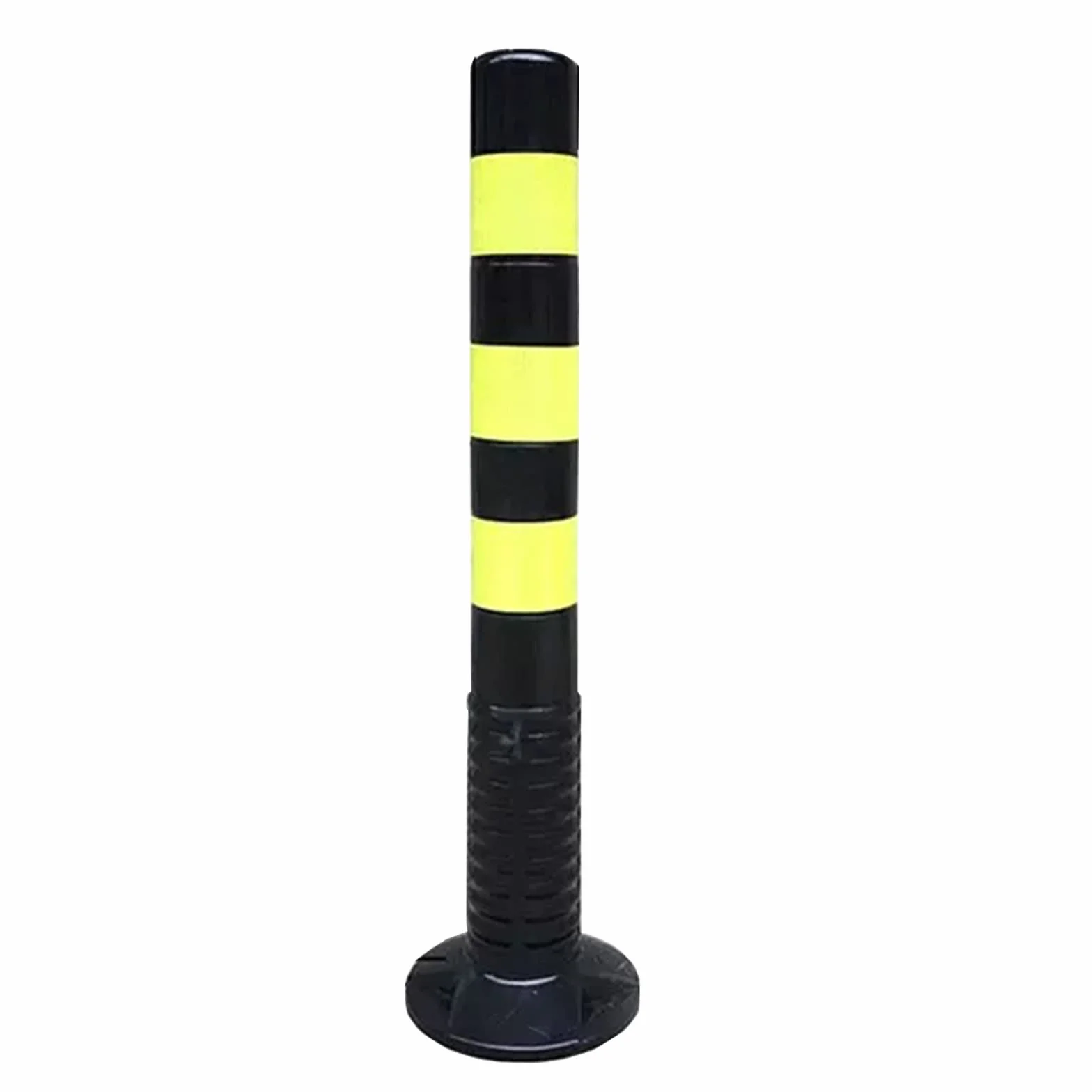 Poteau de Parking Barrière de Signalisation en Plastique Flexible avec Bandes Réfléchissantes