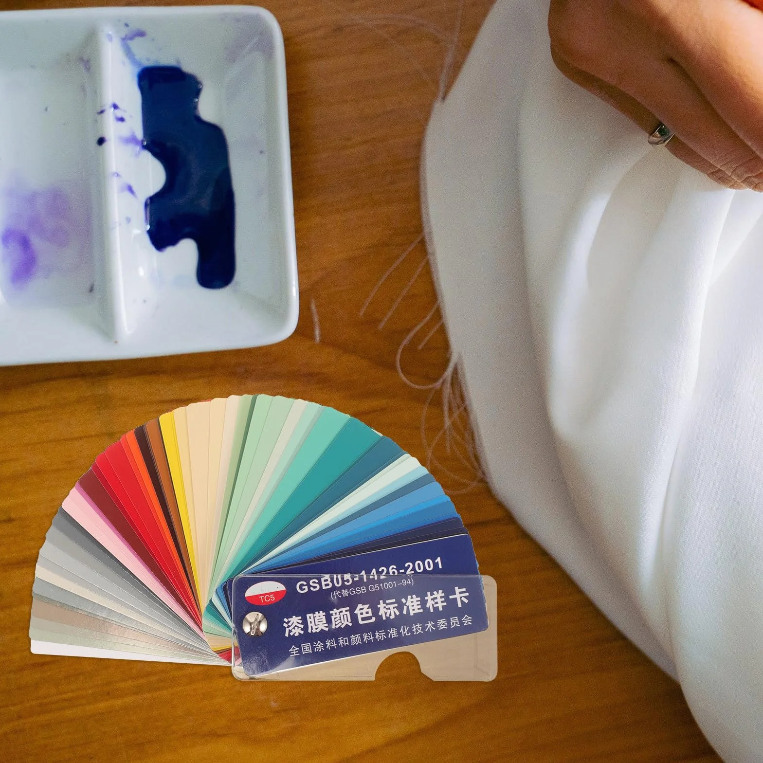 Nuancier Ral Portable en Papier et Plastique, Ensemble D'aquarelle pour Projets DIY et Peinture