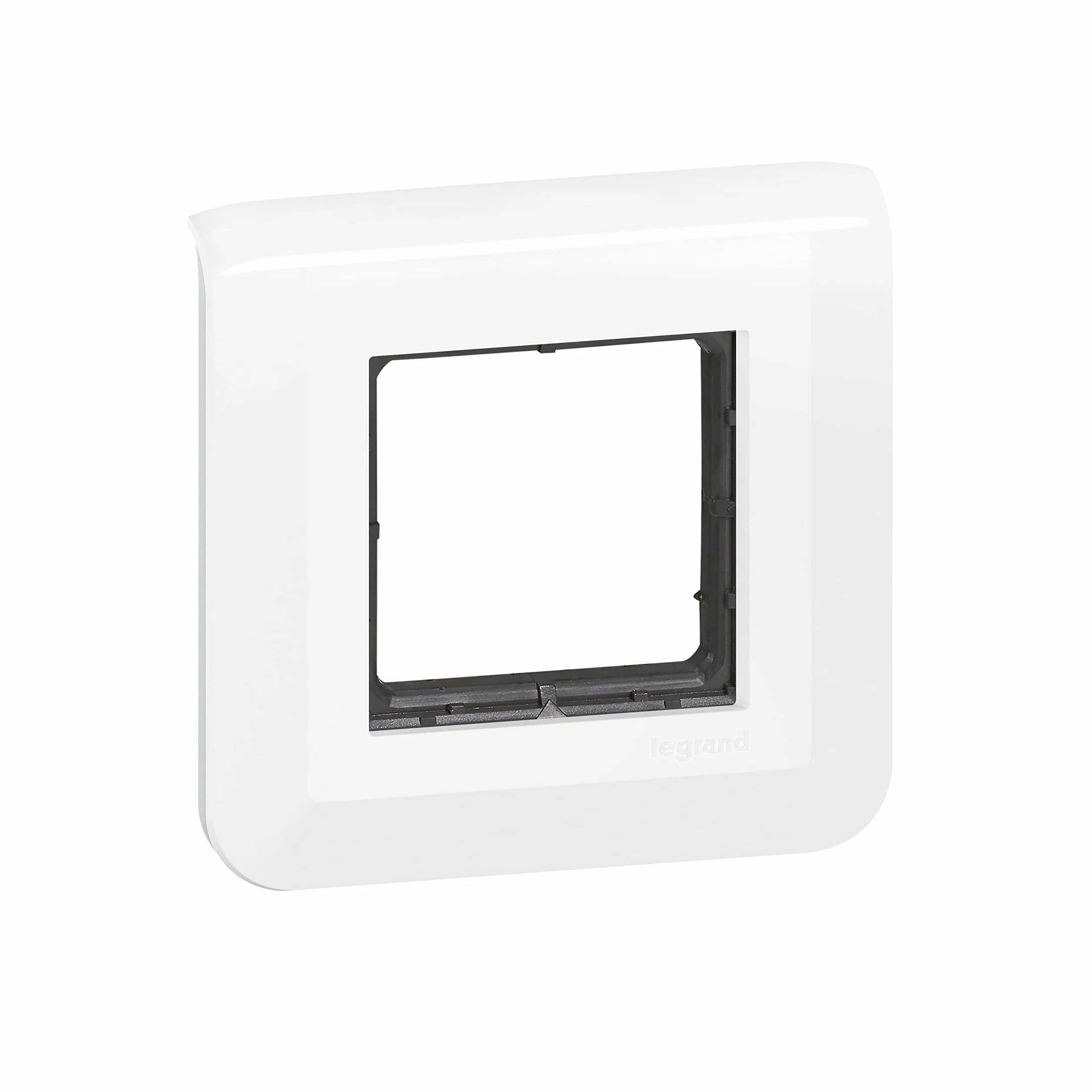 LEGRAND Plaque Mosaic Avec Support Fixation À Vis 2 Modules Blanc Brillant Montage Encastré