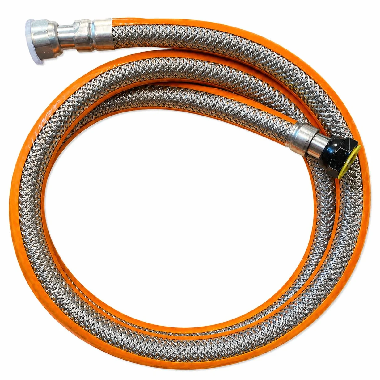Flexible inox gaz butane propane 1M Raccords G 1/2" M20x150 Gaine PVC Certifié NF
