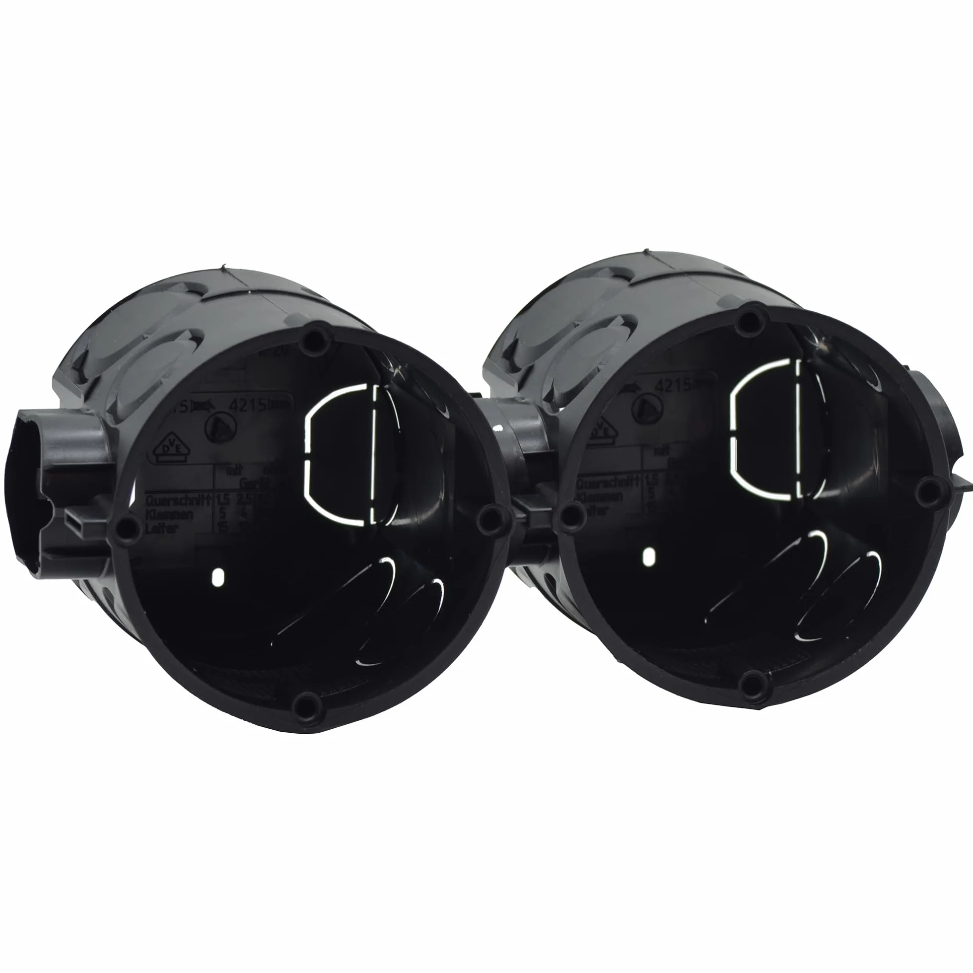 Lot de 20 boîtes d'interrupteur encastrées diamètre 60 mm avec douille M25 profondeur 62 mm