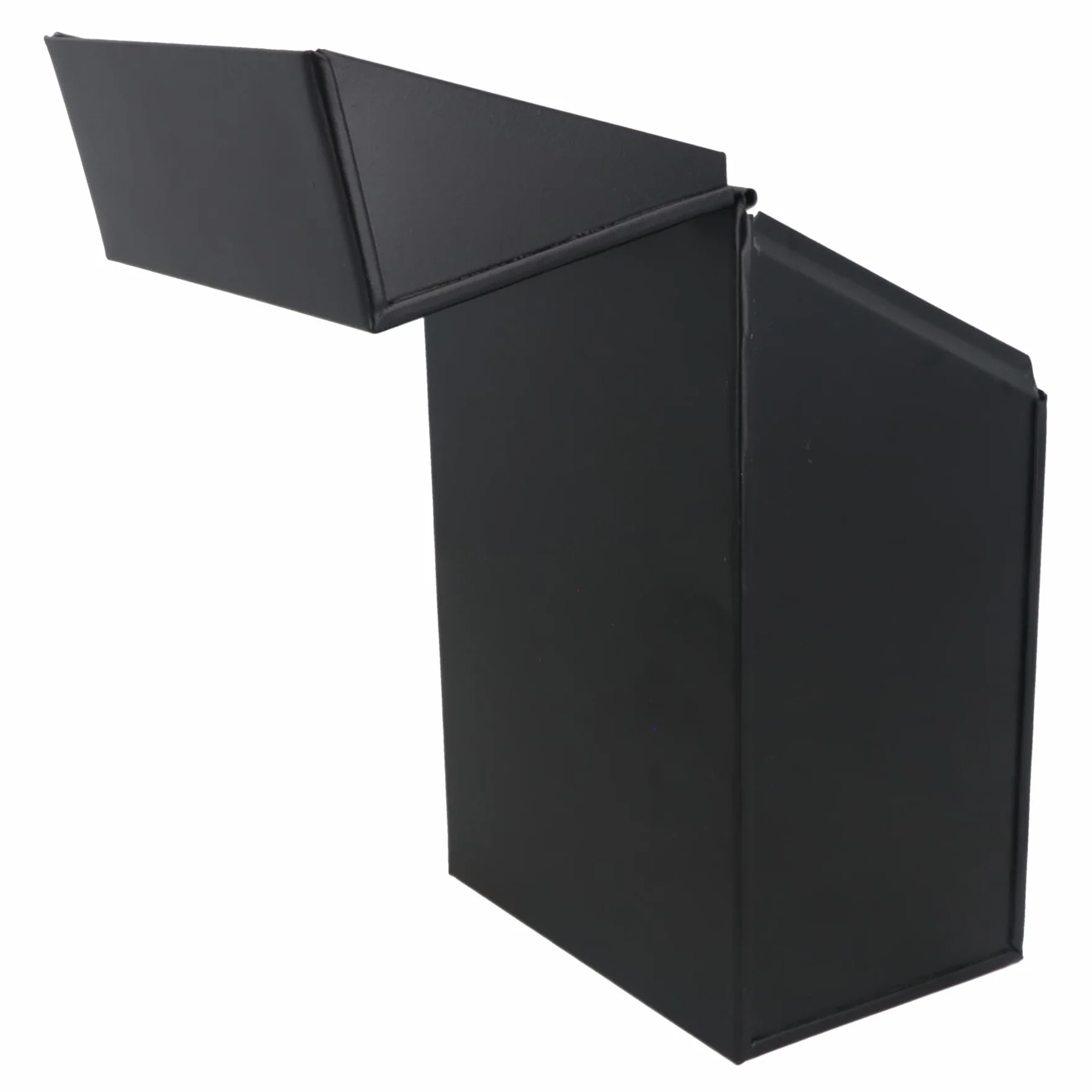 AB Tools Boîte de rangement en métal pour allumettes avec couvercle rabattable Noir
