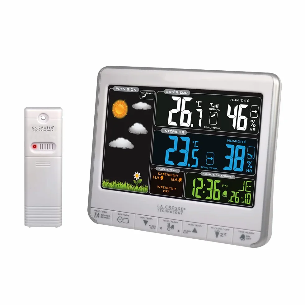 La Crosse Technology WS6826 Station Météo écran Coloré Argent