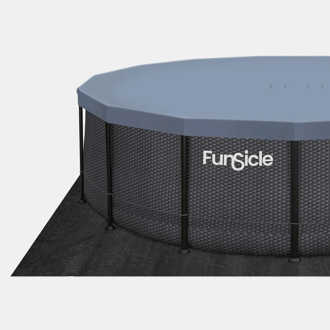 FUNSICLE Piscine Tubulaire Ronde Noire Ø4,57m x h1,22m