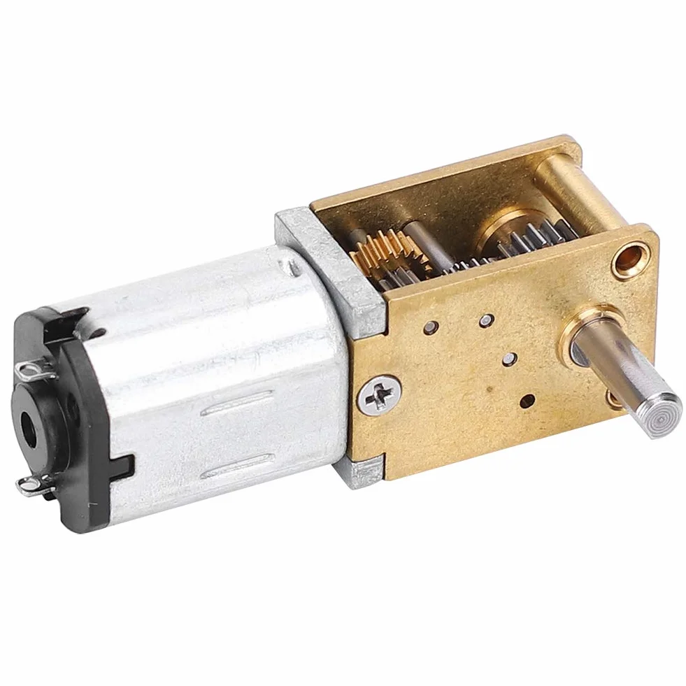 Mini moteur à engrenages en métal N20 DC12V 68RPM réduction de vitesse CW/CCW