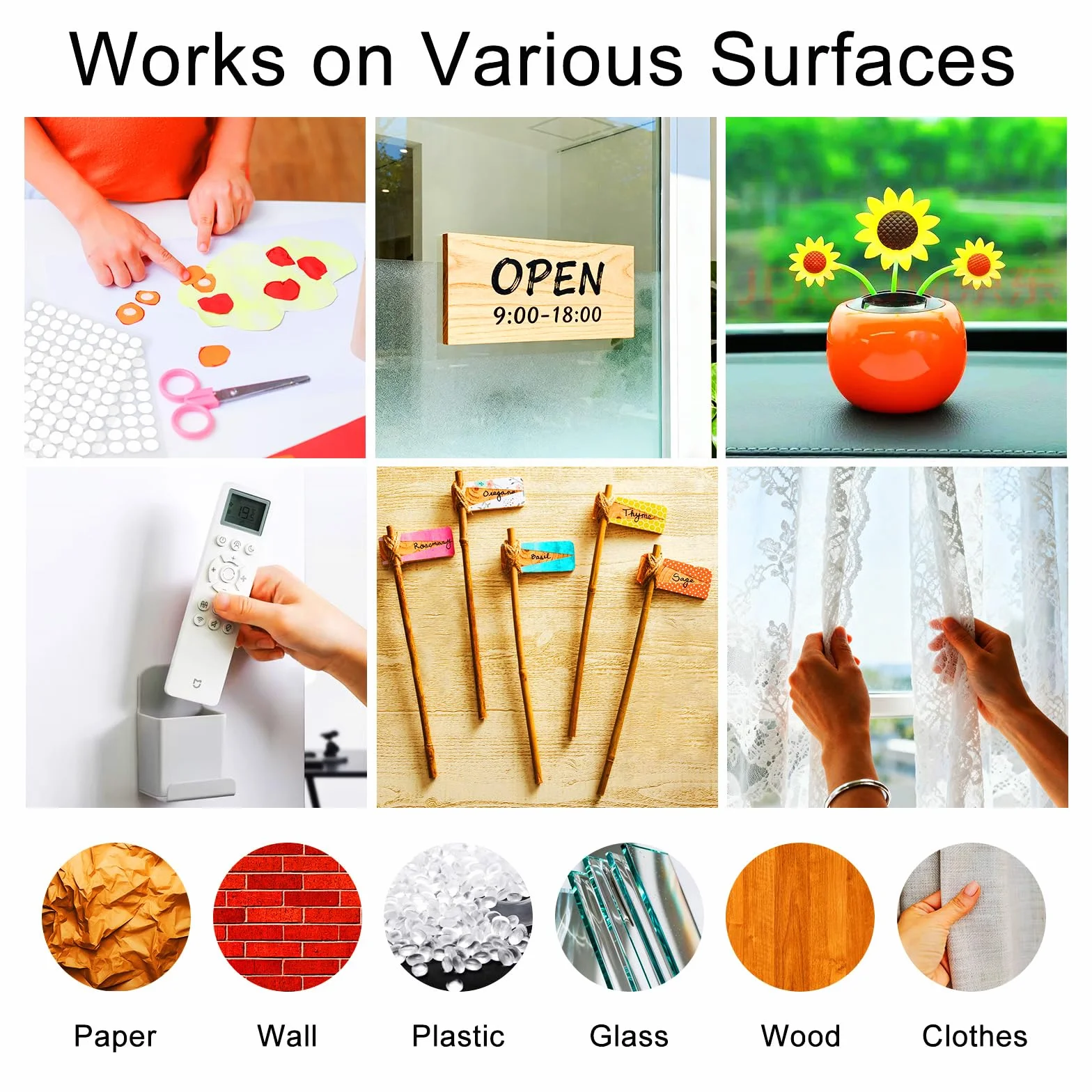 Oderra 1080 Pcs Scratch Autocollant Rond 10 mm, Pastille Auto-adhésifs pour DIY Artisanat