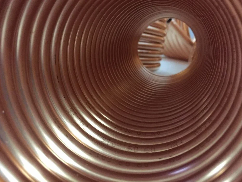 Spirale en tube de cuivre souple 12 x 1 mm 10 m Ø 20 cm