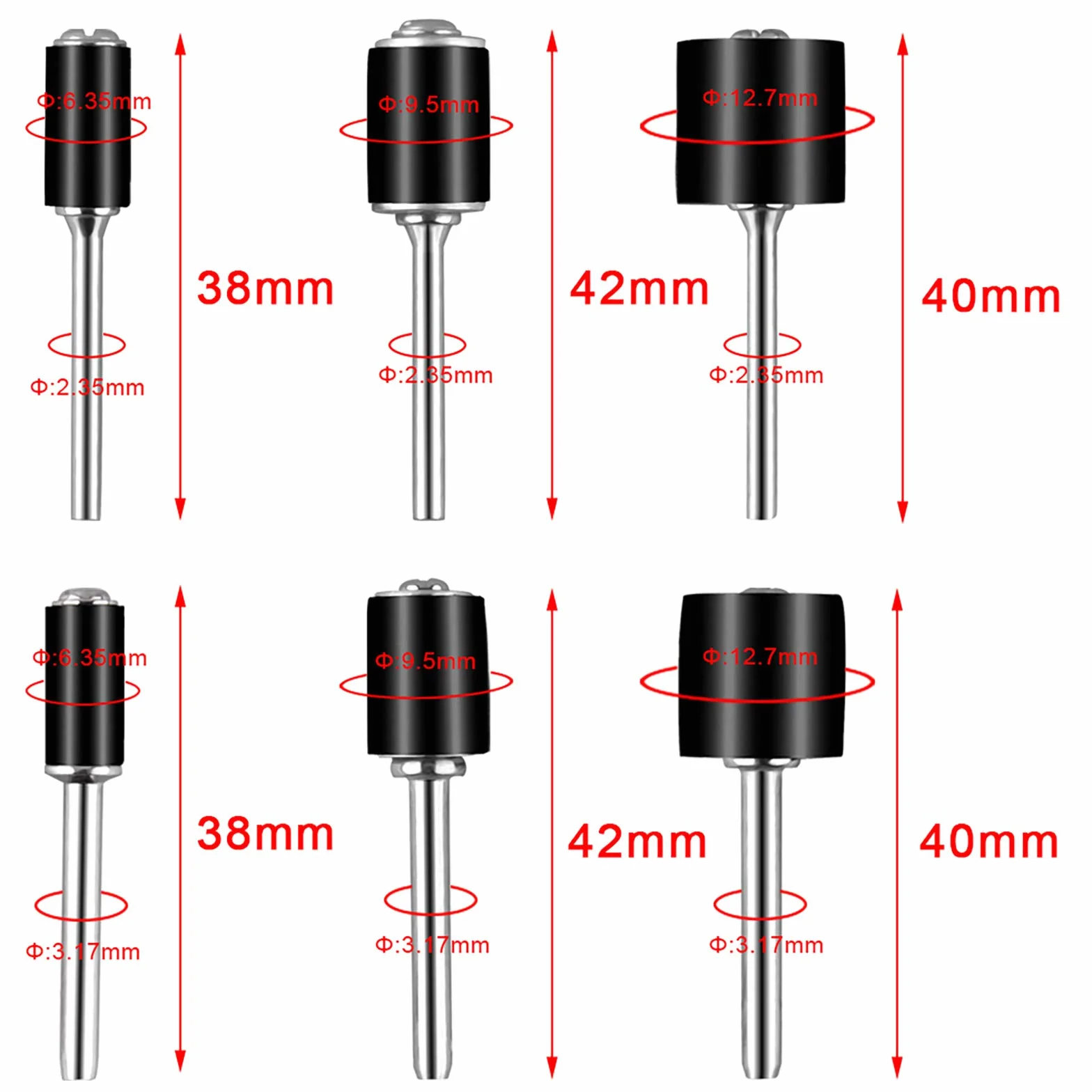 AUSTOR 132 Pièces Caoutchouc Tambour De Ponçage avec Boîte pour Dremel Outils Rotatifs