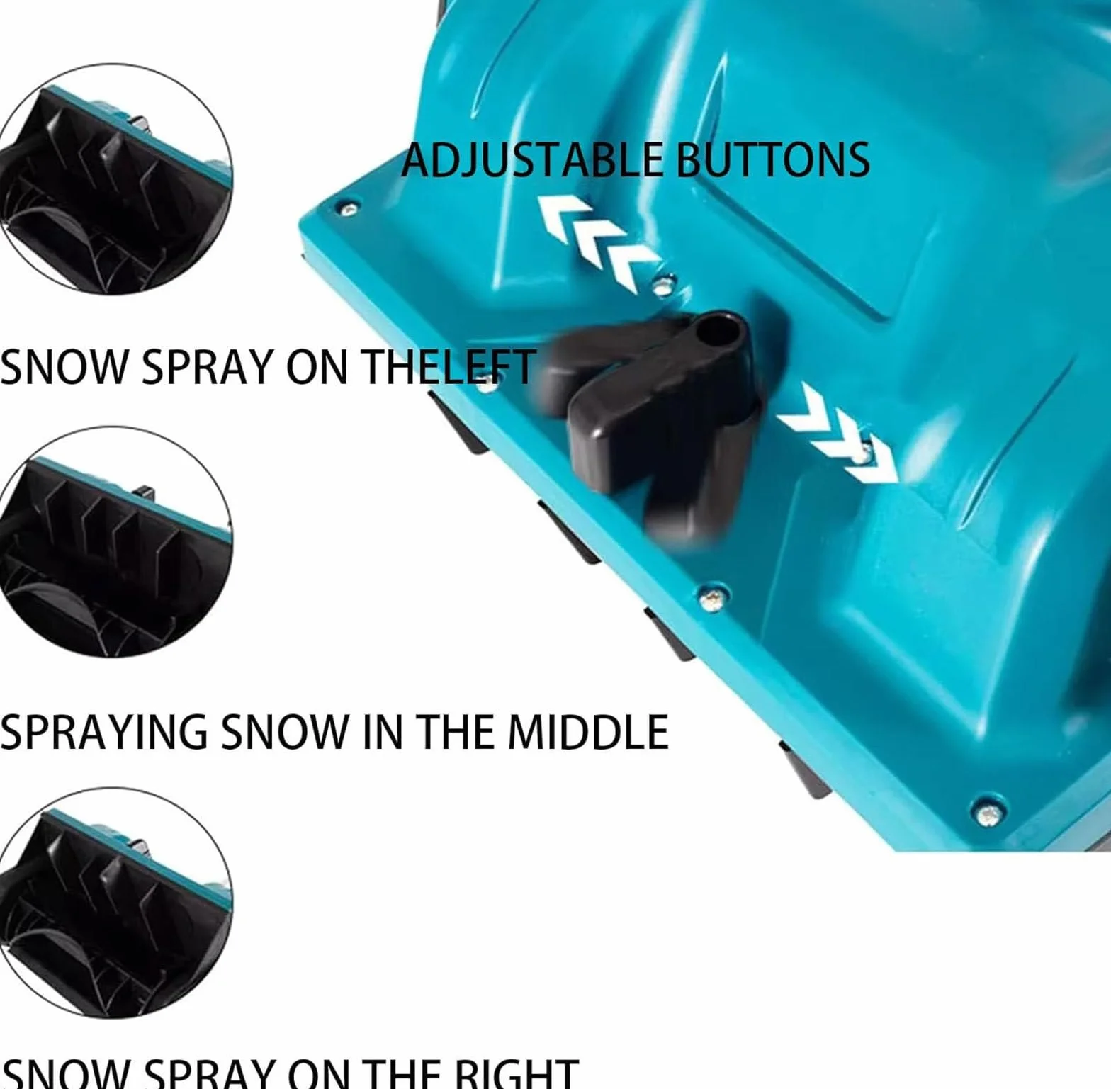 Souffleuse à Neige Sans Fil, Moteur Sans Balais, Manche Extensible, 2 Batteries