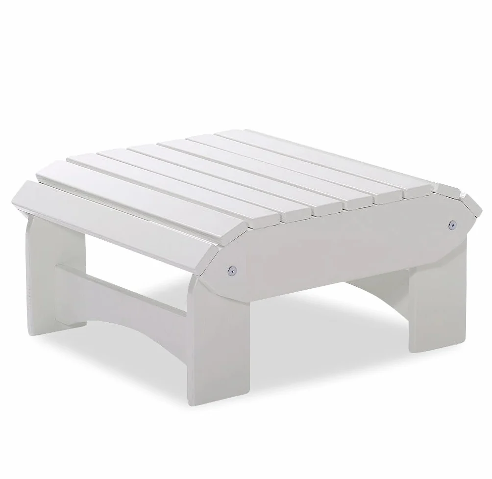 Original Dream-Chairs since 2007 Le luxueux repose-pieds Adirondack « Comfort » en blanc peut être utilisé dans 2 positions. Le repose-pieds peut également être utilisé comme table d'appoint
