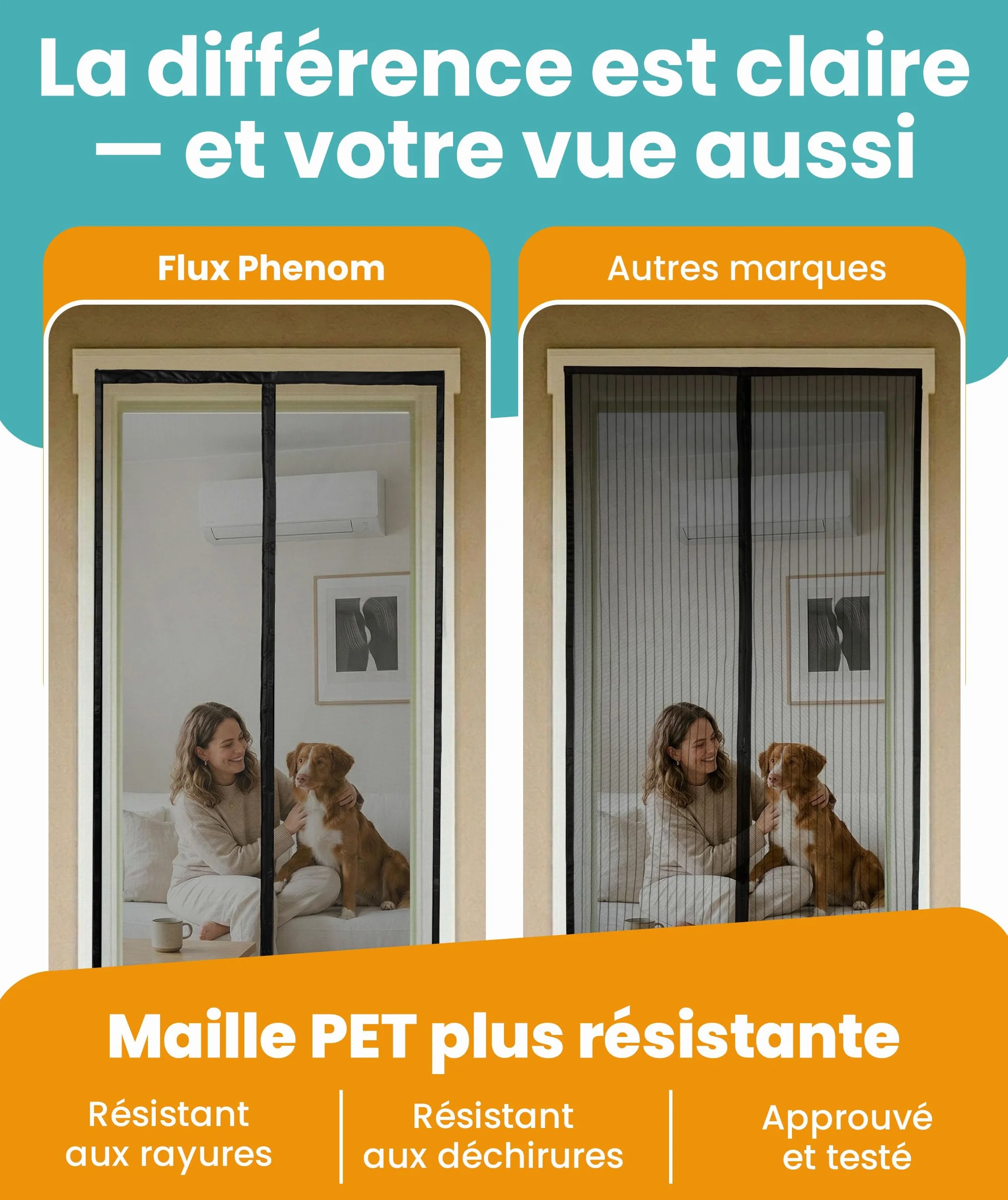 Moustiquaire Fenetre Magnétique 120x220cm Anti-Insectes Mosquito Net