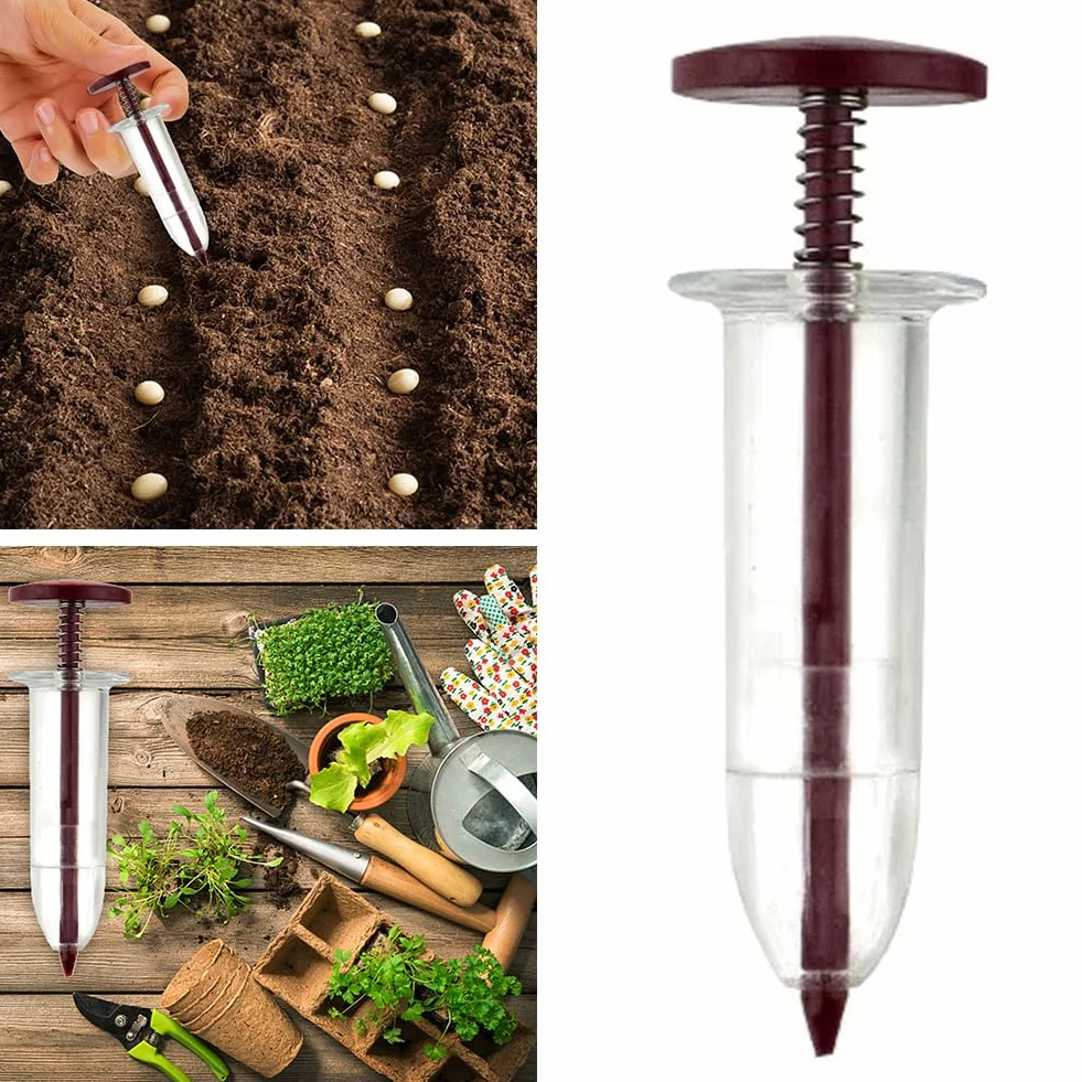 Seringue Semoir Mini Semis Distributeur De Graines En Plastique Semoir Manuel Épandeur De Semences Portatif Planteur De Semences Petit Épandeur De Semences Fournitures De Jardinage