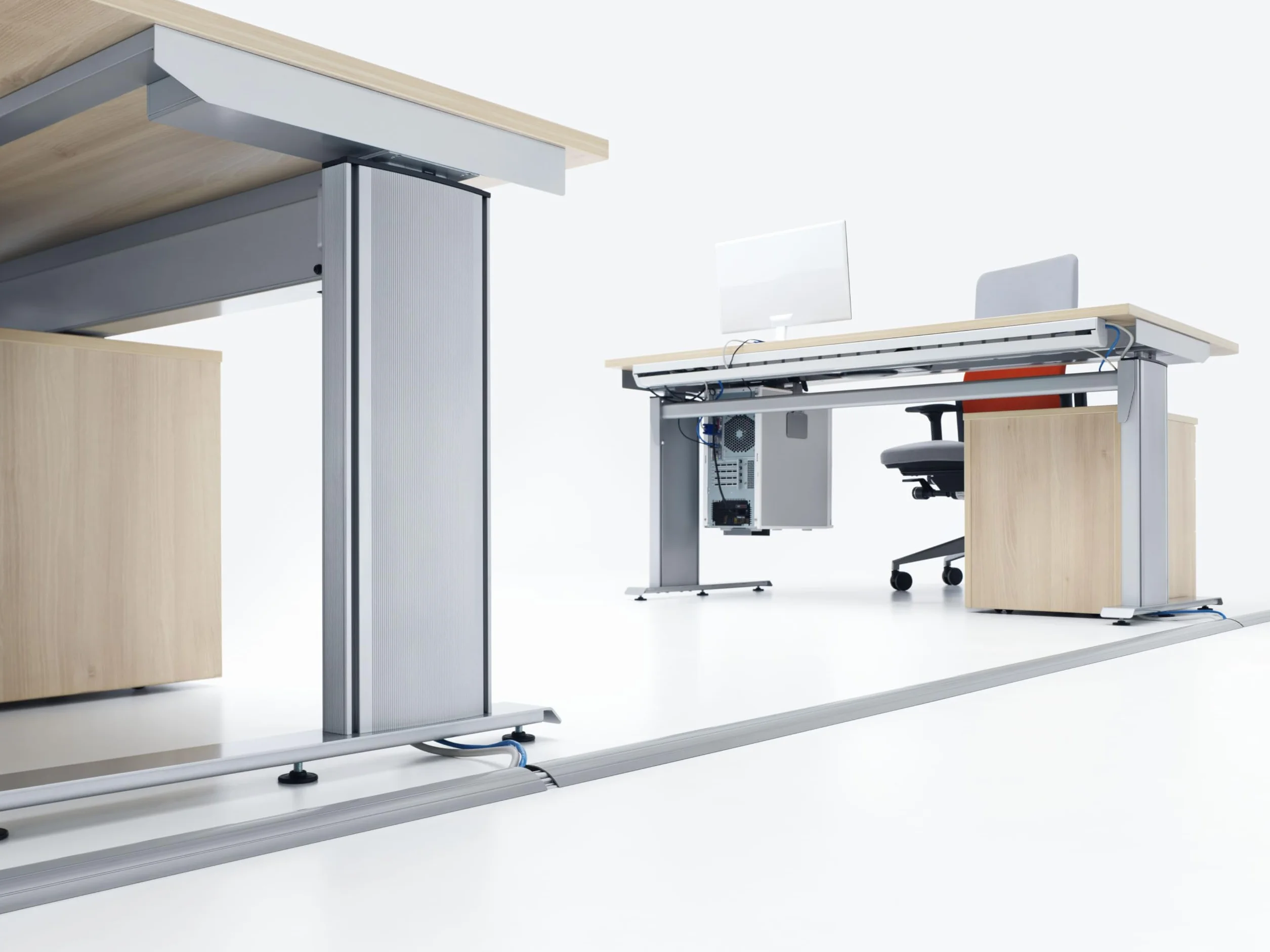 GGK Passage de Plancher 18 x 75 L. 1,5m Gris - Alimenter Bureaux Lampes