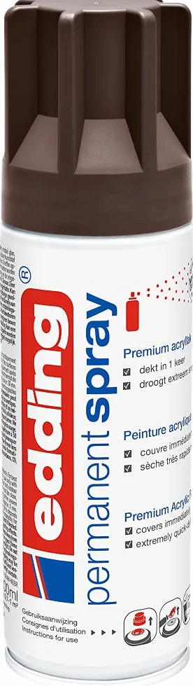 edding 5200 permanent spray chocolate brown matt 200 ml acrylic paint aerosol spray