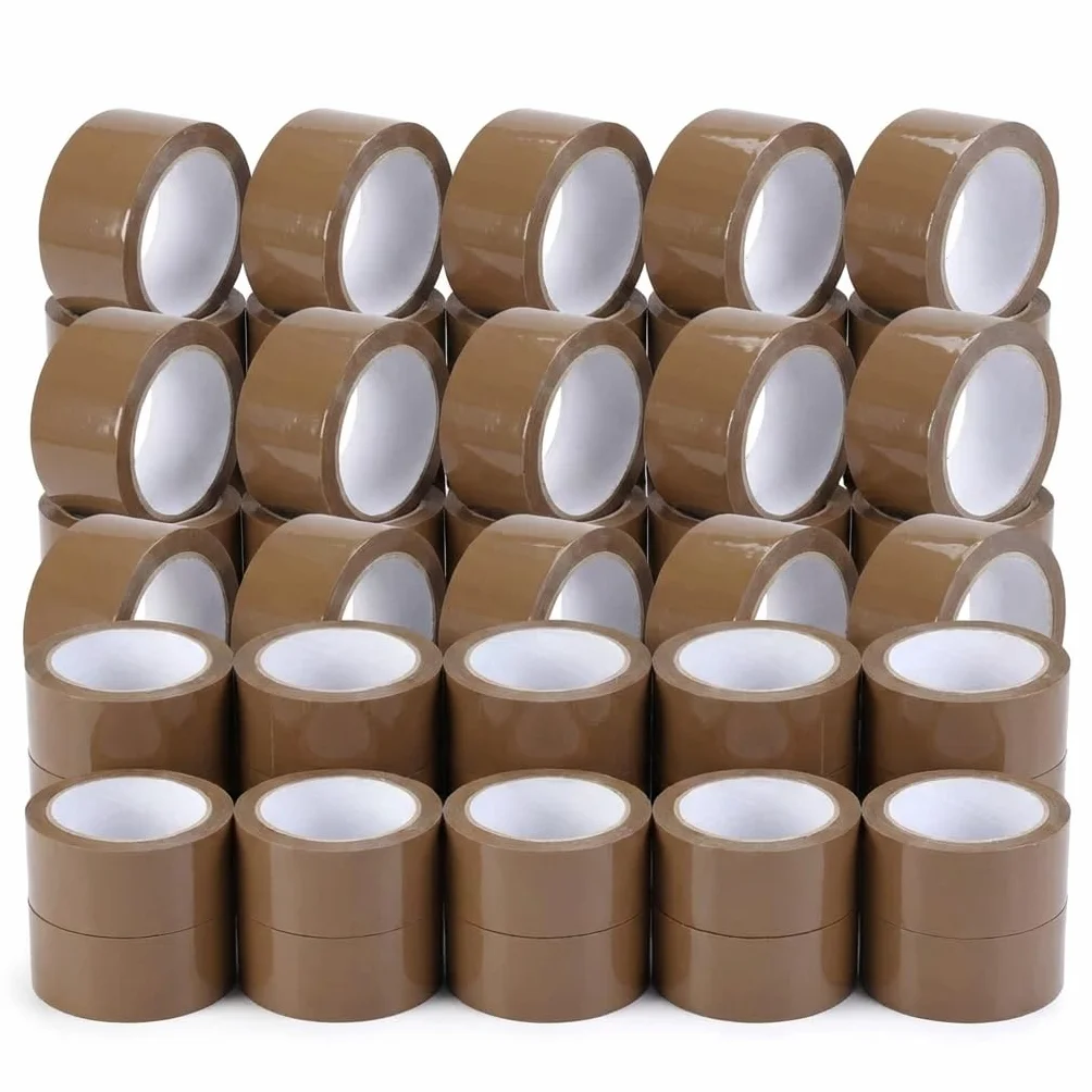 Ruban Adhésif Marron 48 mm x 100 m 48 Microns Ruban d’Emballage Fort pour Cartons