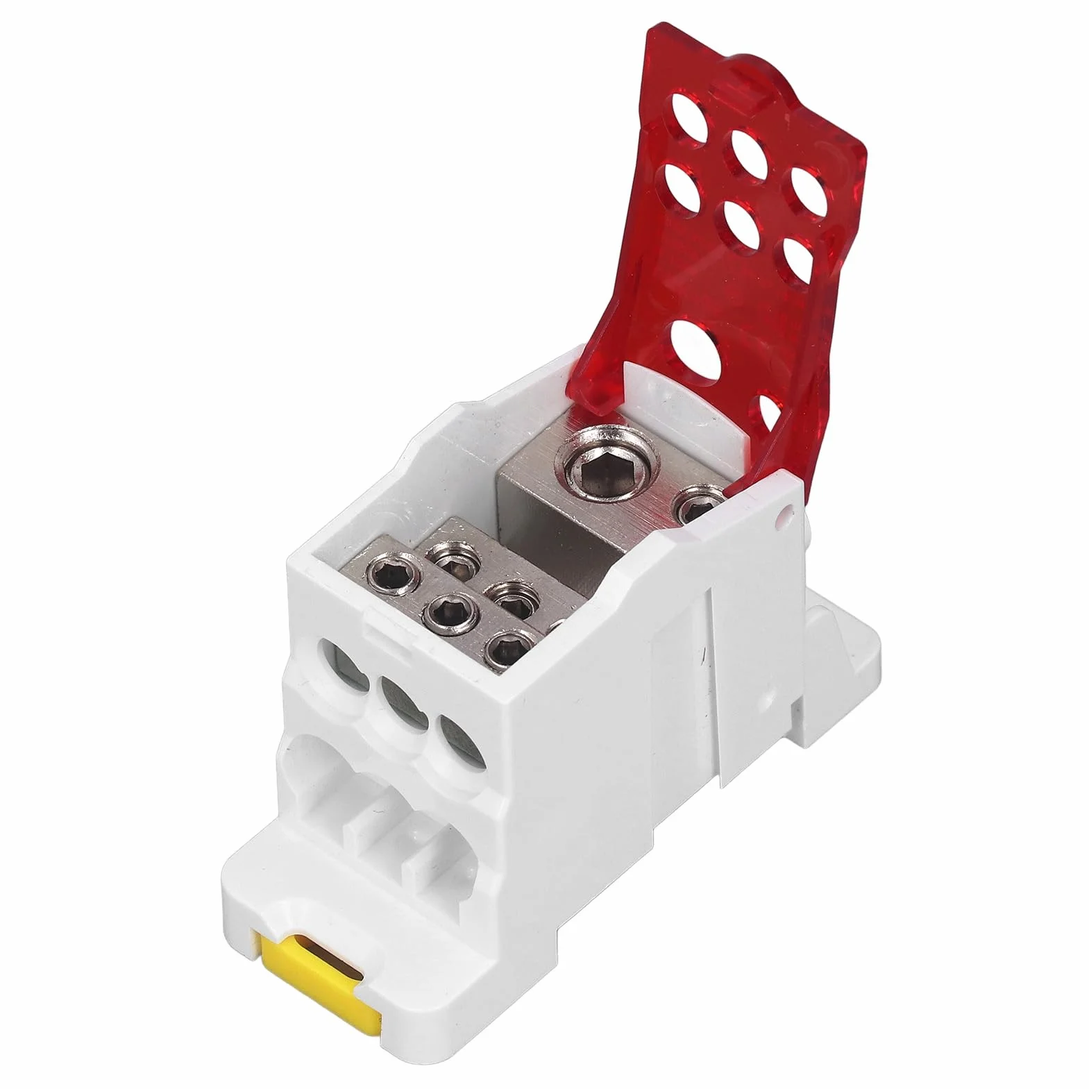 Bornier UKK-125A 690V Rail Din Boîte De Jonction Distribution Avec Couvercle Protection Rouge