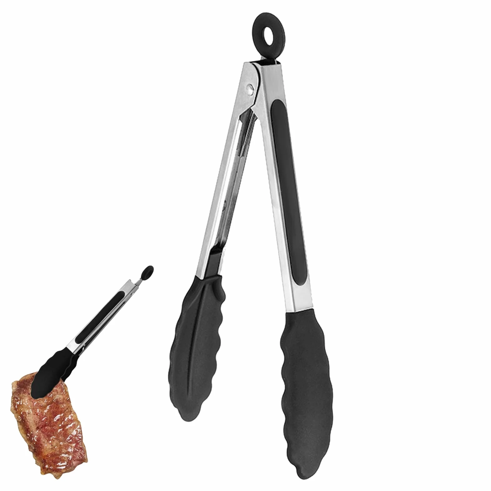 Menibeuty 26cm Pince Cuisine, 1pcs Pince Barbecue Résistante Silicone Résistant À La Chaleur Pince Barbecue Pince Cuisine Silicone,Pince De Cuisine Idéal Pour Cuisiner, Salade, Grillades Et Barbecue