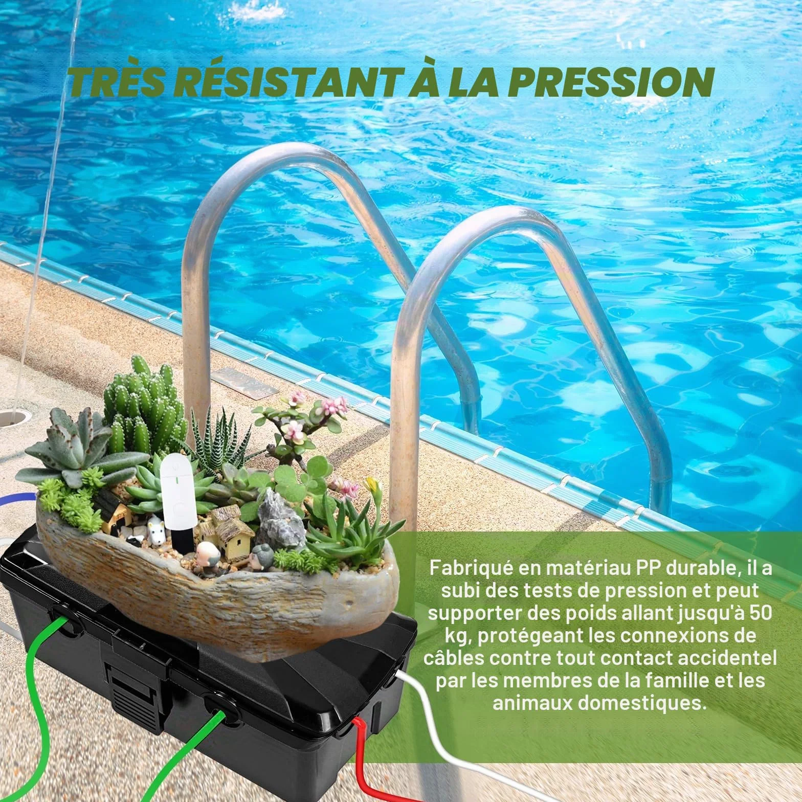Boîte Étanche Électrique Extérieur IP54 25x12x7 CM avec Bouclier Amovible