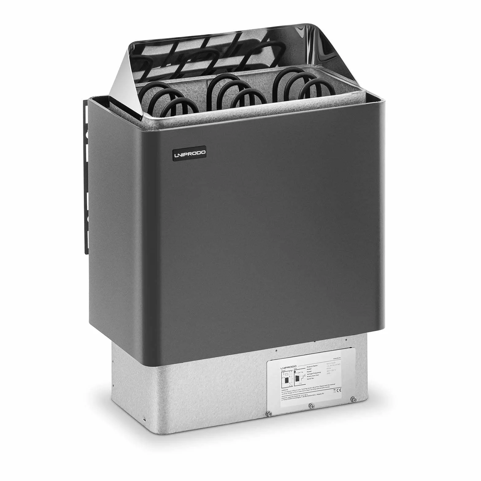 Poêle Radiateur Électrique Sauna Finnois UNI_SAUNA_G4.5KW 4.5kW 30-110°C 15kg Aluminium Zinc