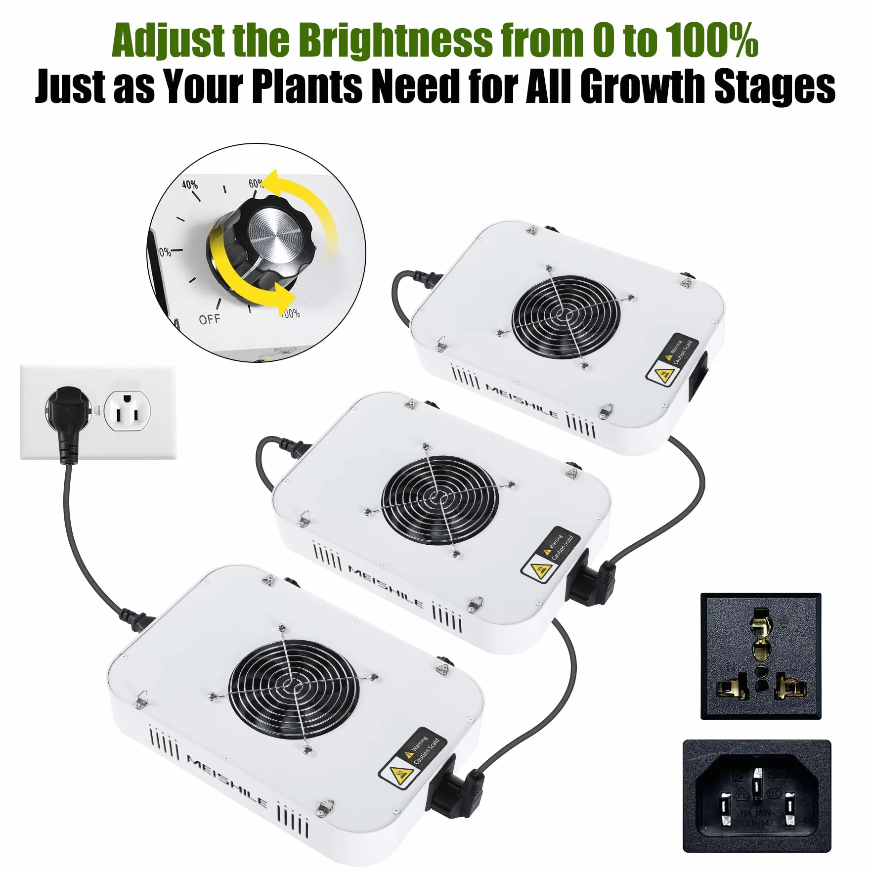 Lampe LED Horticole 1200W Spectre Complet Double Dimmable VEG BLOOM