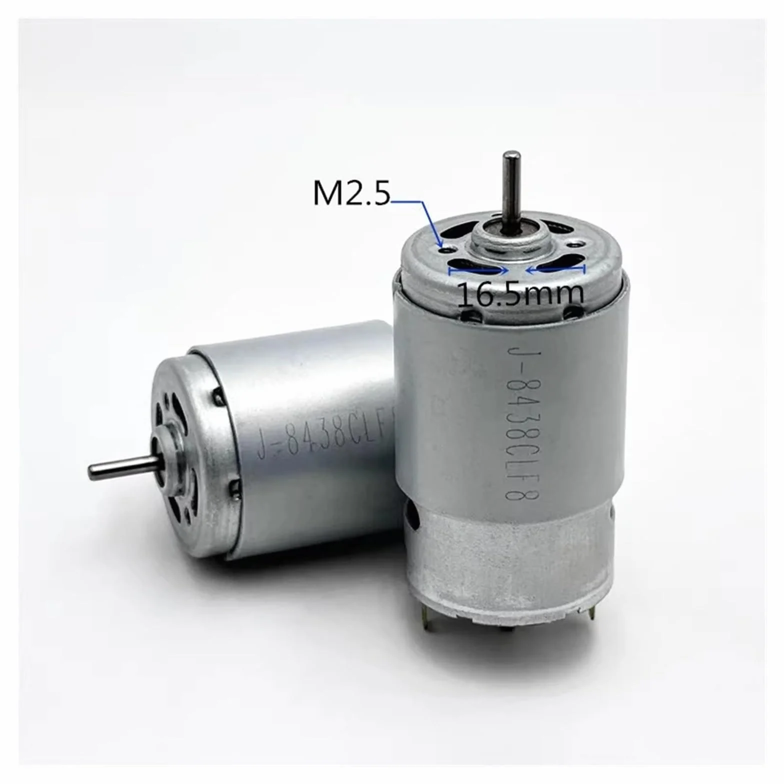 Micro 395 moteur double arbre 2.3mm DC 12V 14.4V 18V 24V 13500 tr/min 28mm Robot balayeuse