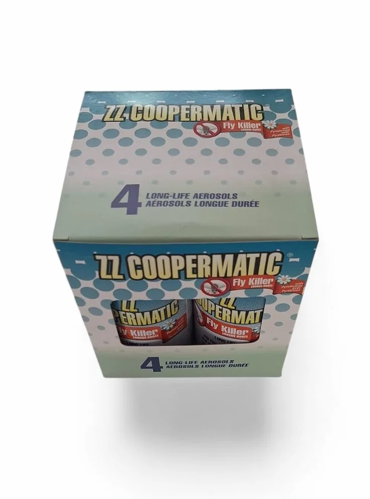 Lot de 4 Recharges ZZ Coopermatic fly killer 250 ml Formule à base de pyrèthre naturel