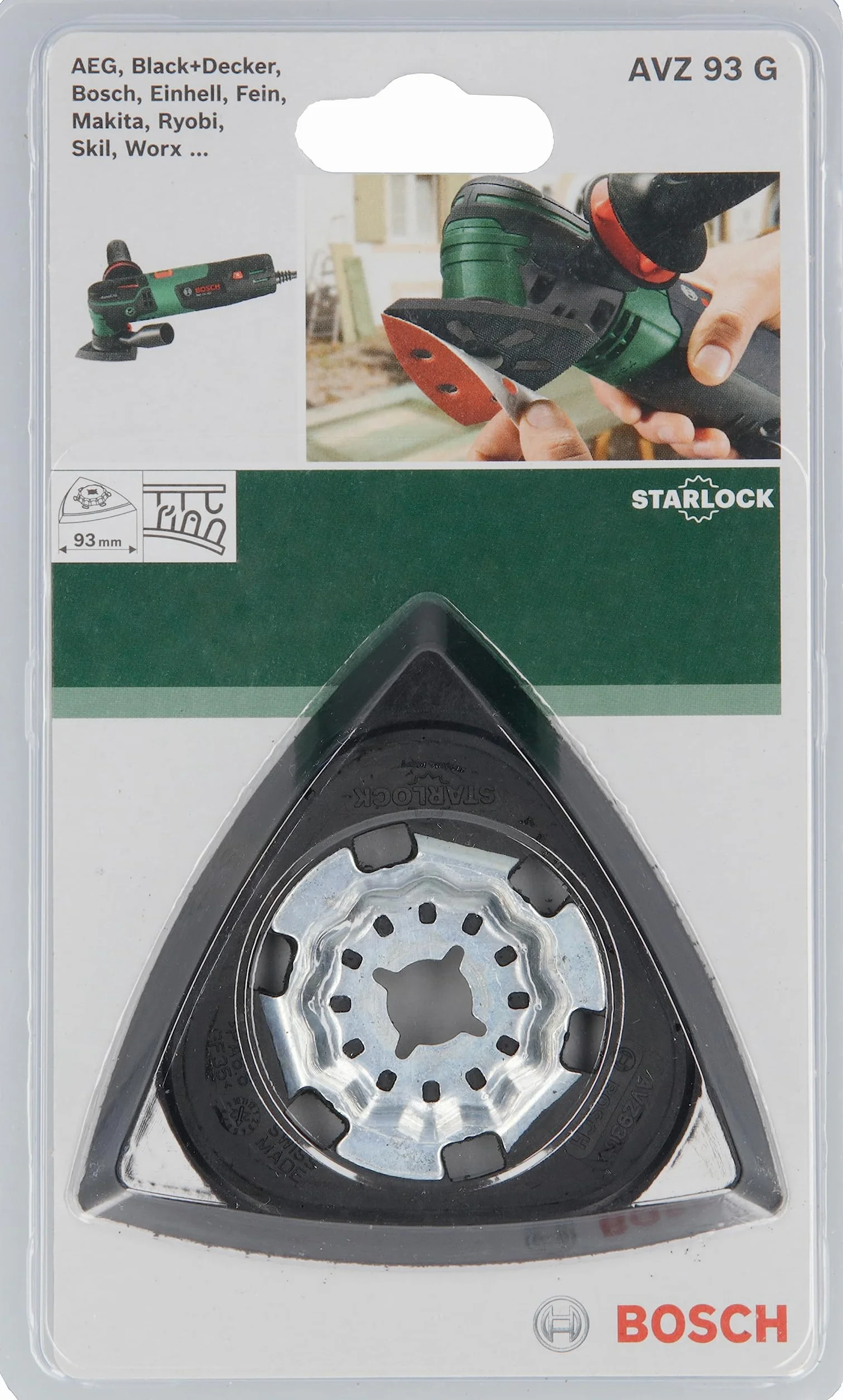 Bosch Plateau Abrasif Delta AVZ93G pour Outils Multifonctionnels PMF