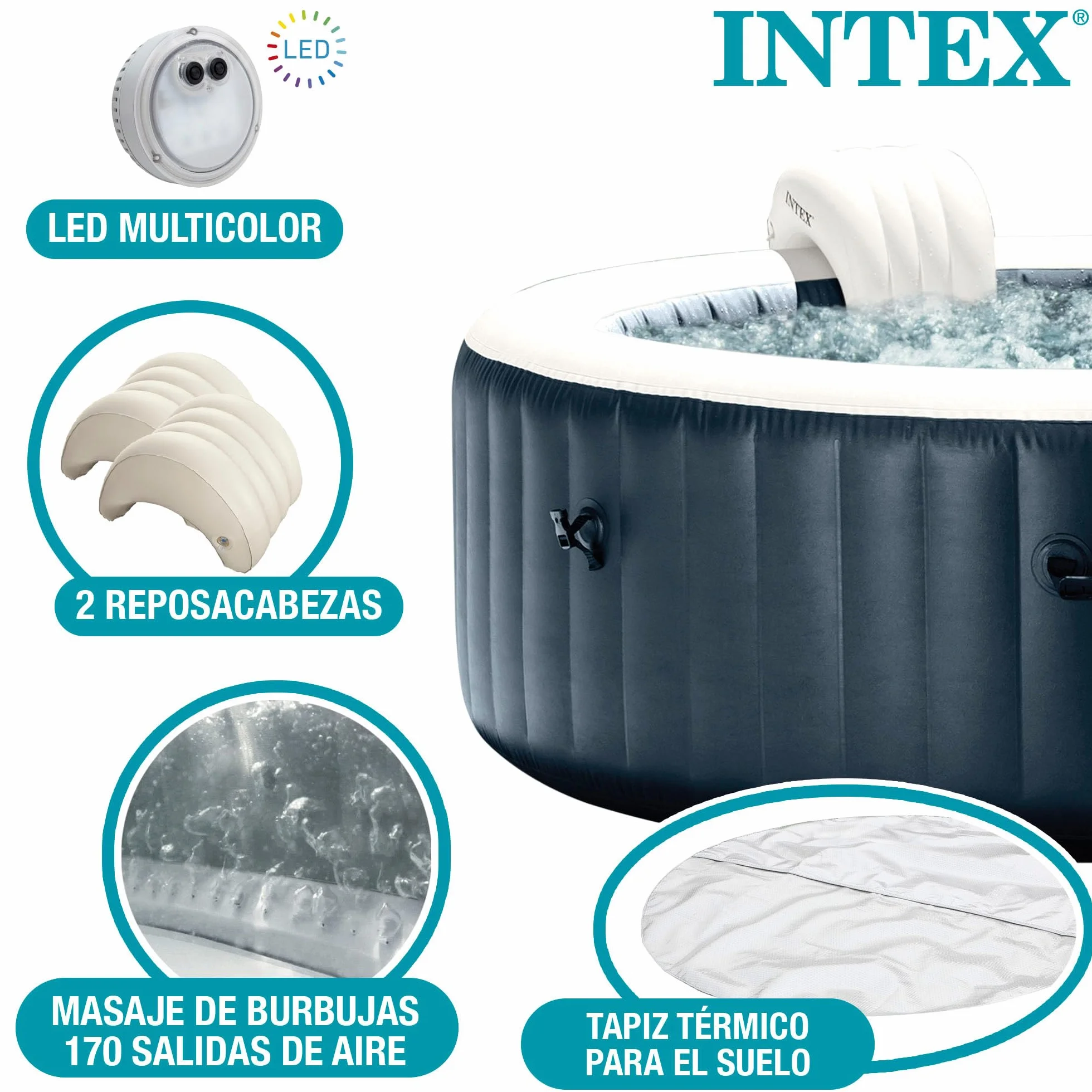 Intex Pure Spa Blue Navy 6 Places 28432NP