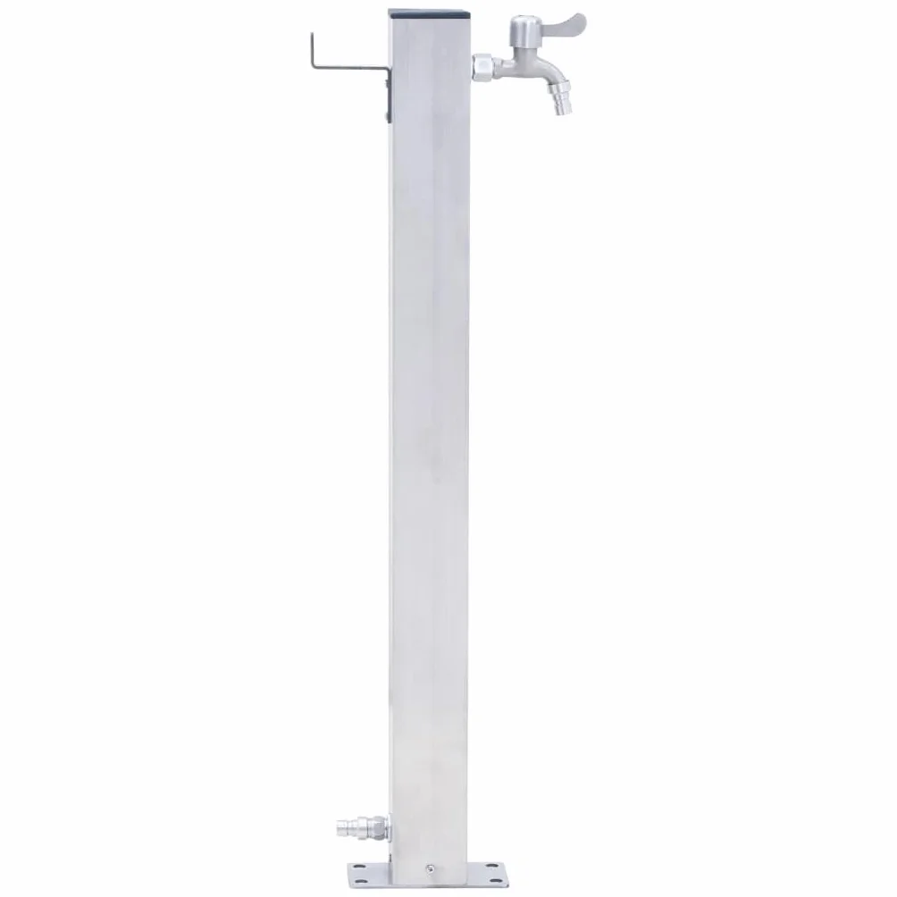 Tidyard Colonne à Eau de Jardin avec Robinet Colonne d’Eau en Acier Inoxydable 60 cm carré