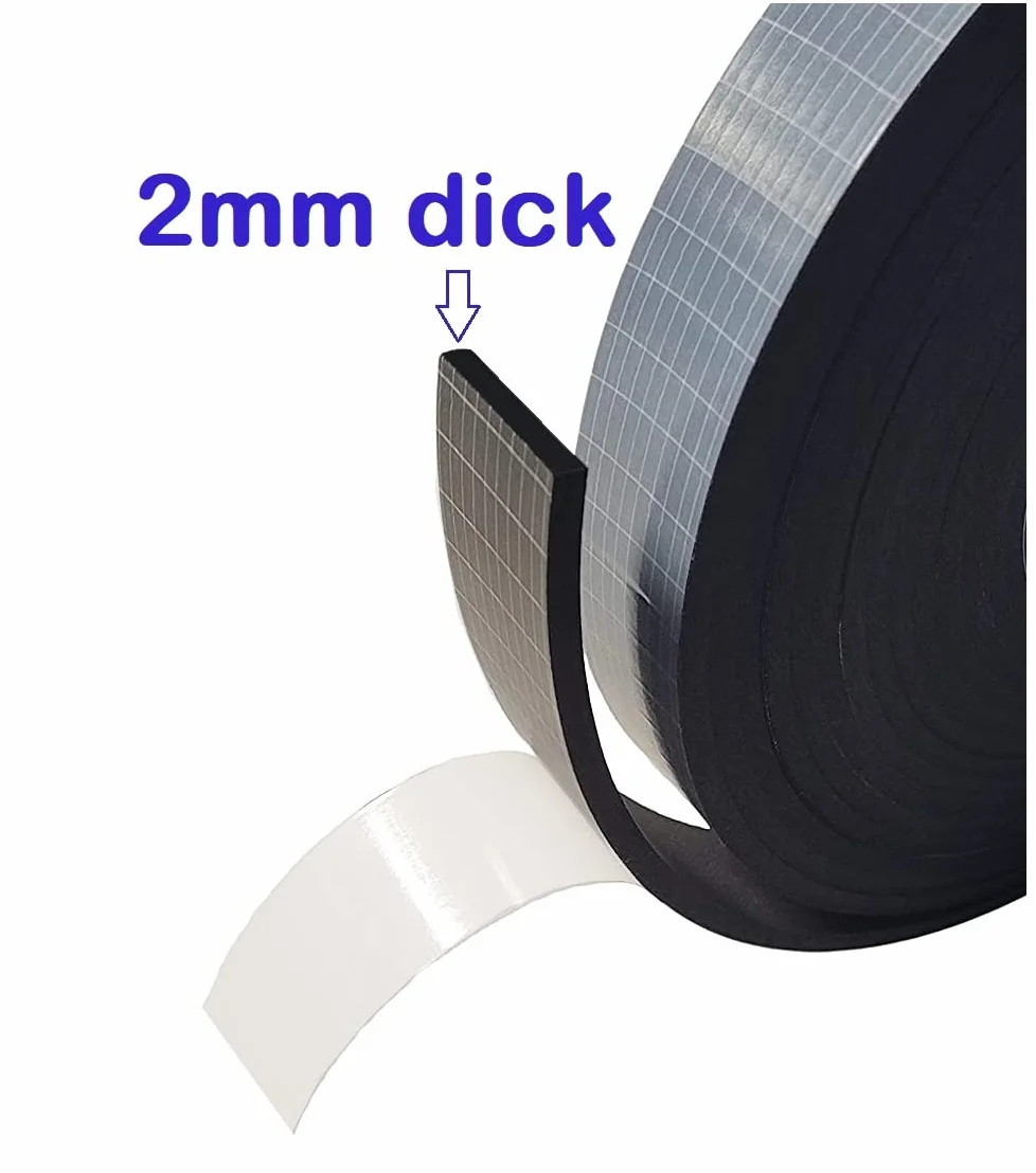 Ruban d'étanchéité EPDM autocollant 2 mm épaisseur 10 m rouleau 20 mm x 10 m