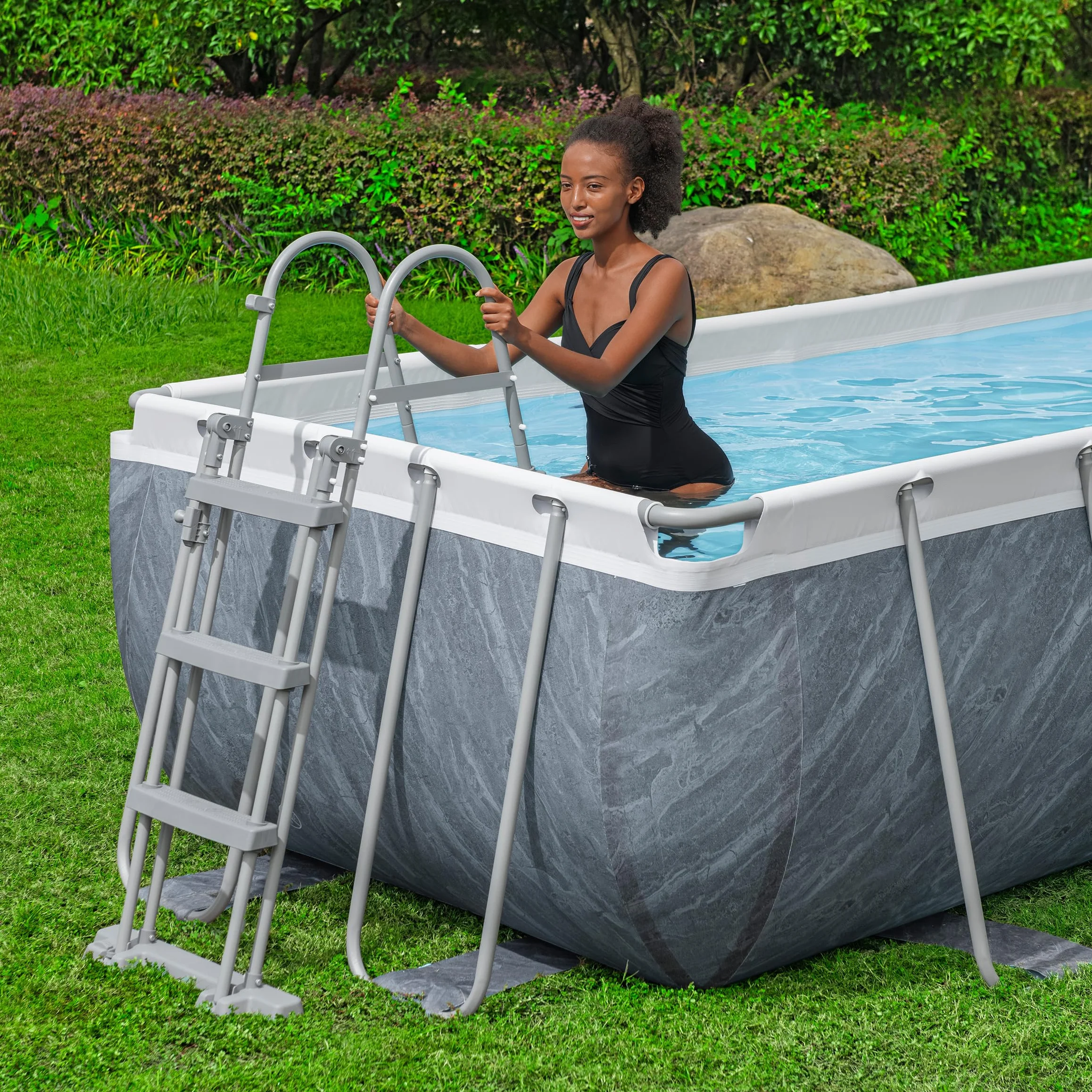 Bestway Steel Pro Max Kit Piscine Hors Sol 404 x 201 x 100 cm Gris