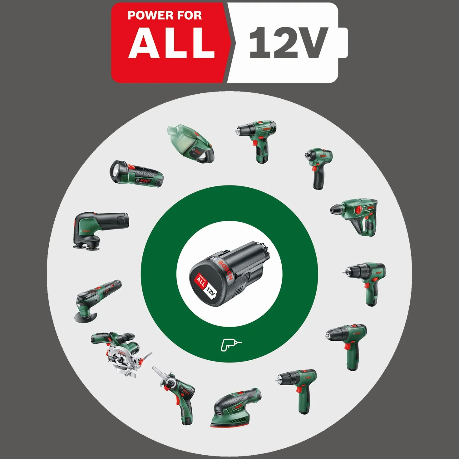 Bosch Home and Garden Wechsel-Akku 12V 2,0 Ah 12 Volt System