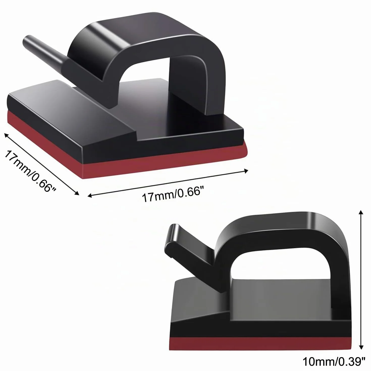 SOULWIT® Lot de 50 Clips de Gestion de câbles Auto-adhésifs