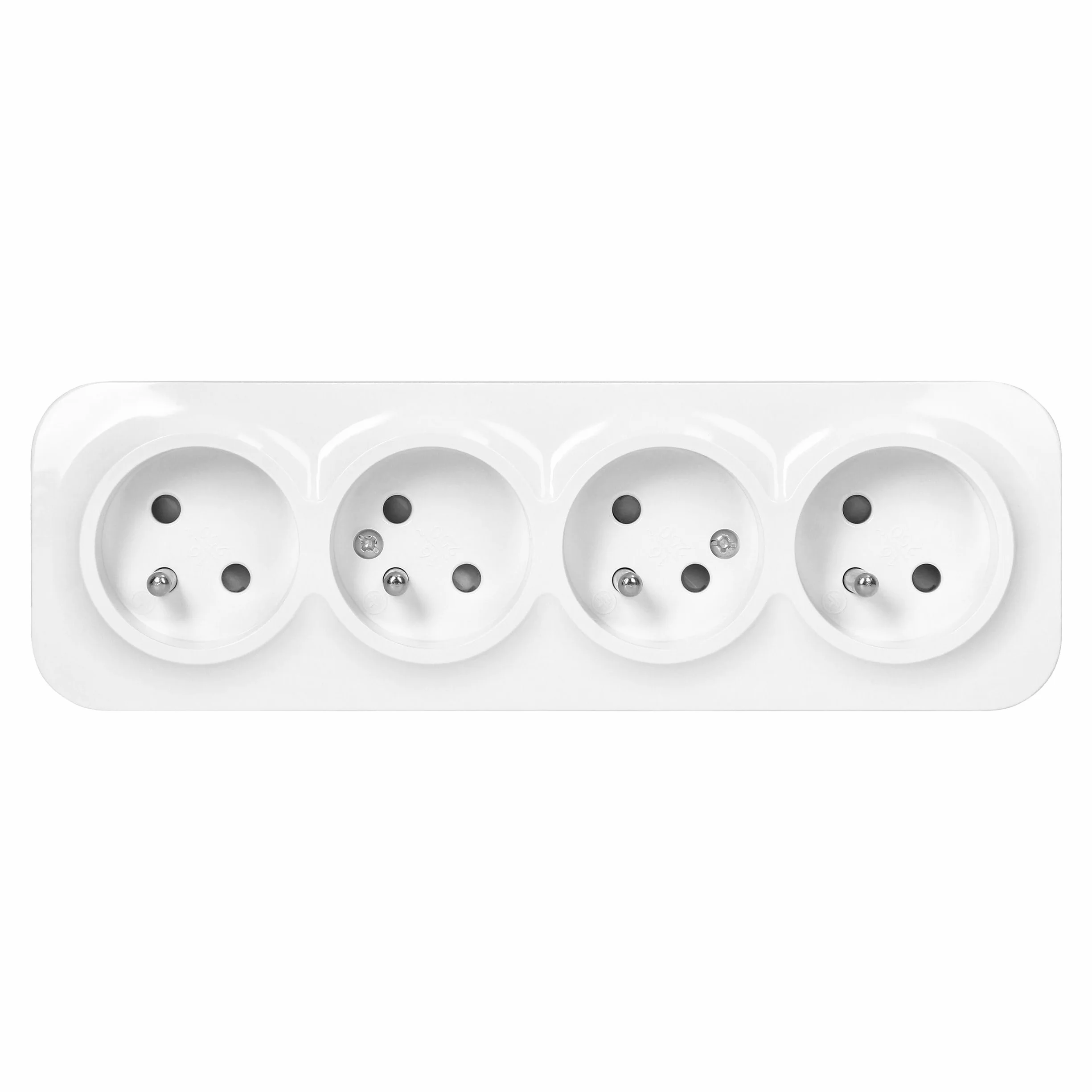 Bloc Prise Murale 4 x 2P+T 16A 230VAC IP20 Version Francaise