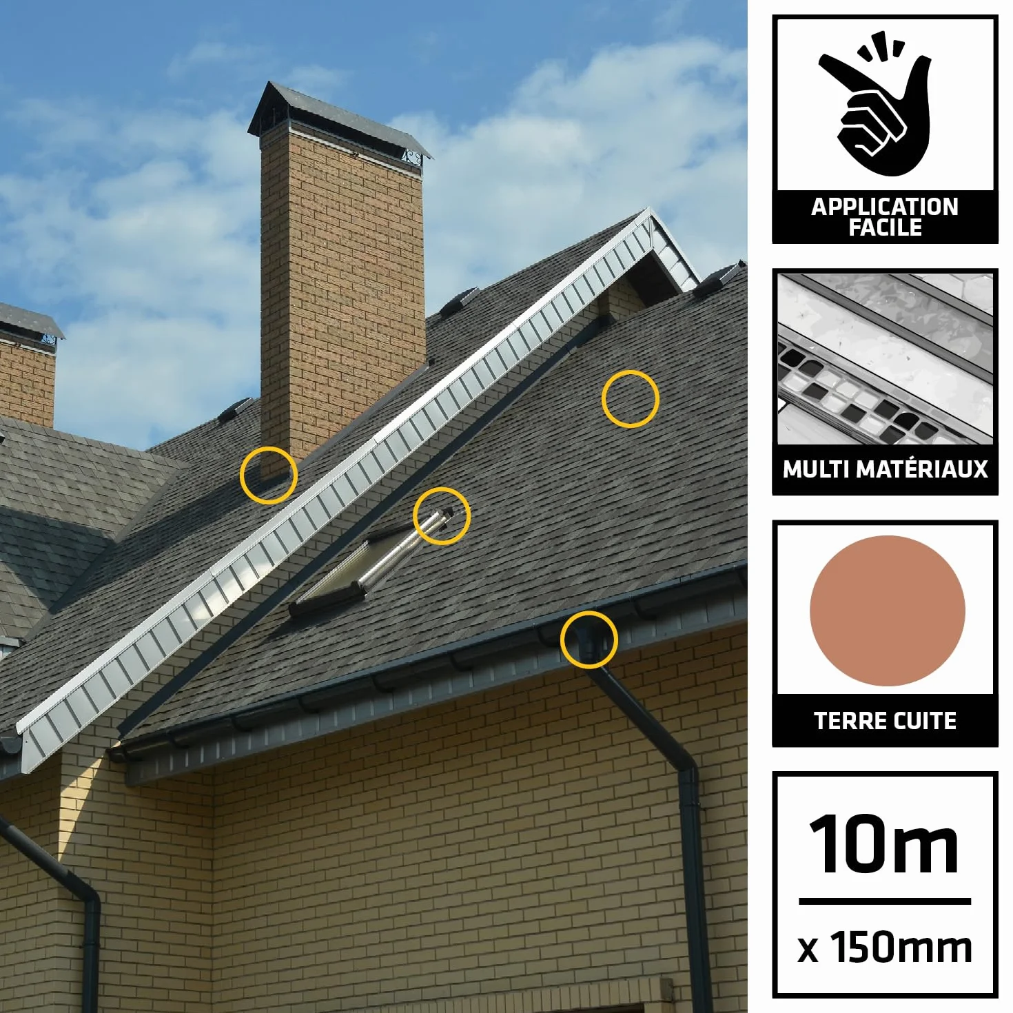 SIKA Bande d'étanchéité autocollante Multiseal Terre Cuite 150mm x 10m