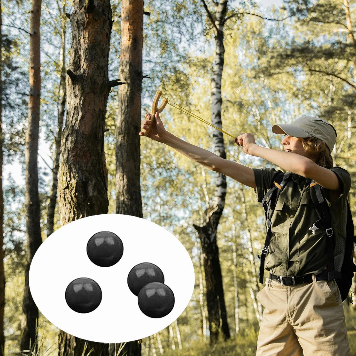 Billes d'argile dures Noires 9 mm (500 g), Boules de Boue, biodégradables, pour l'entraînement