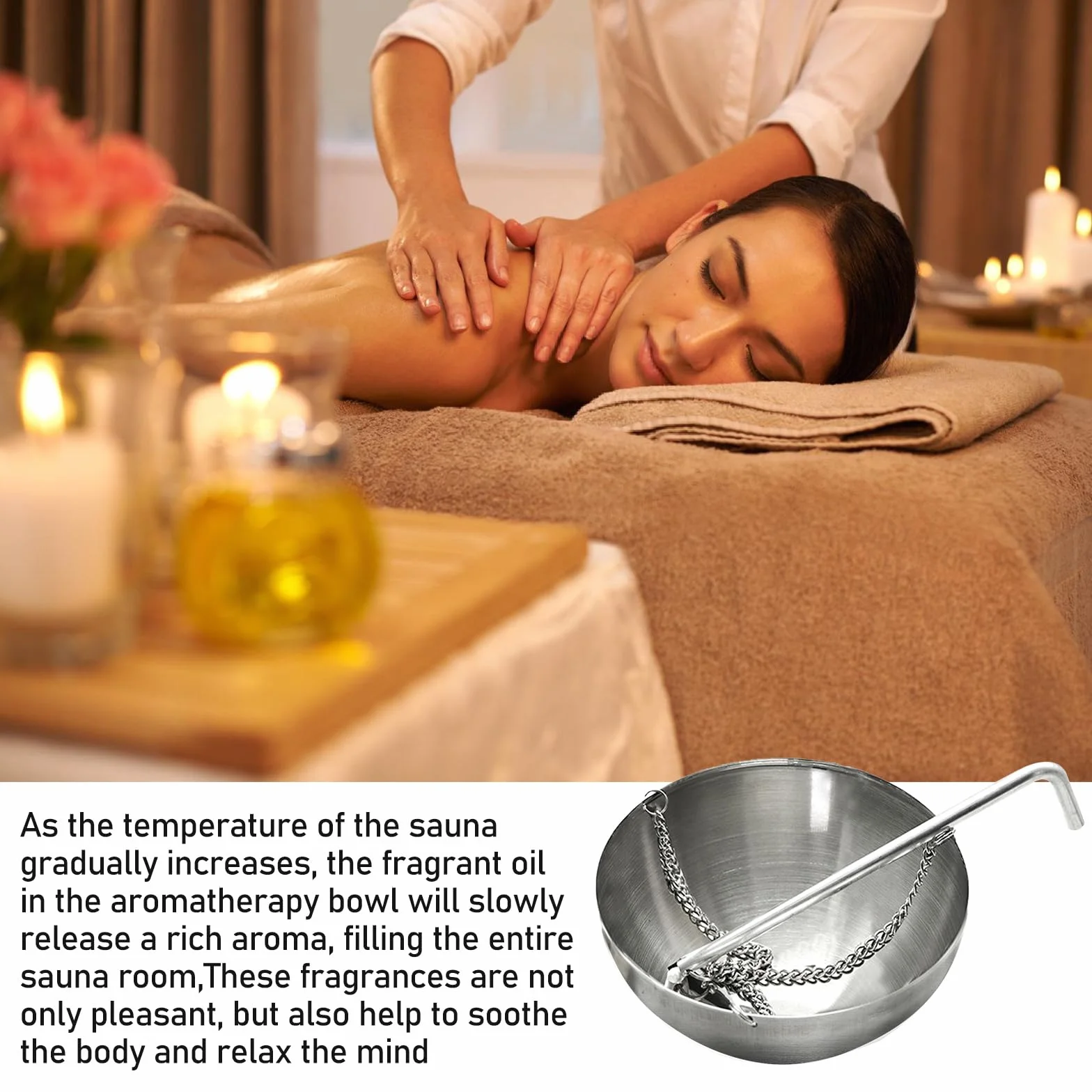 Bol D'arôme Sauna Acier Inoxydable, Sauna Aroma Bowl