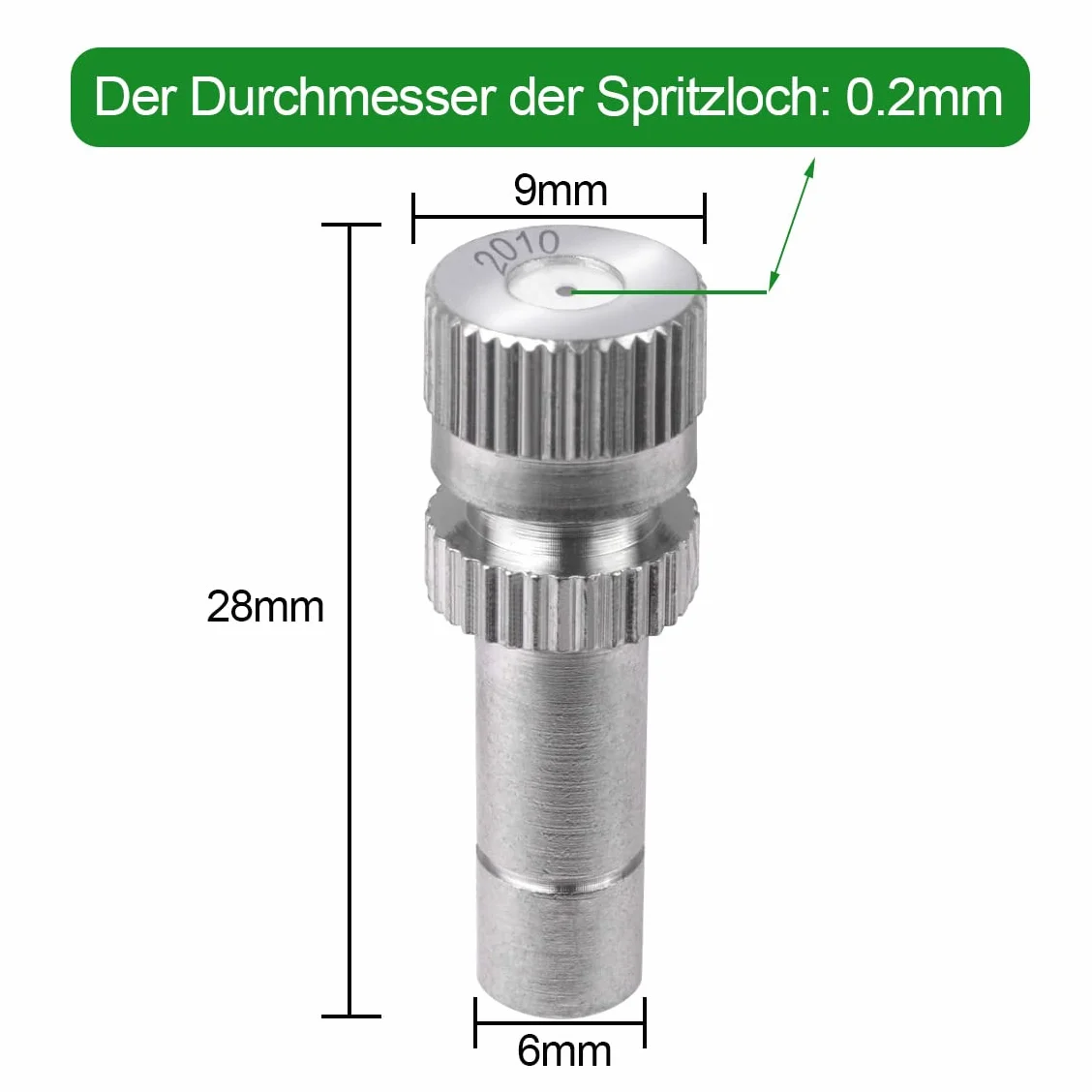 ATOPLEE 10pcs Laiton Basse Pression brumisation pour Système de Refroidissement Buses Humidification Pulvérisateur (0.2mm)