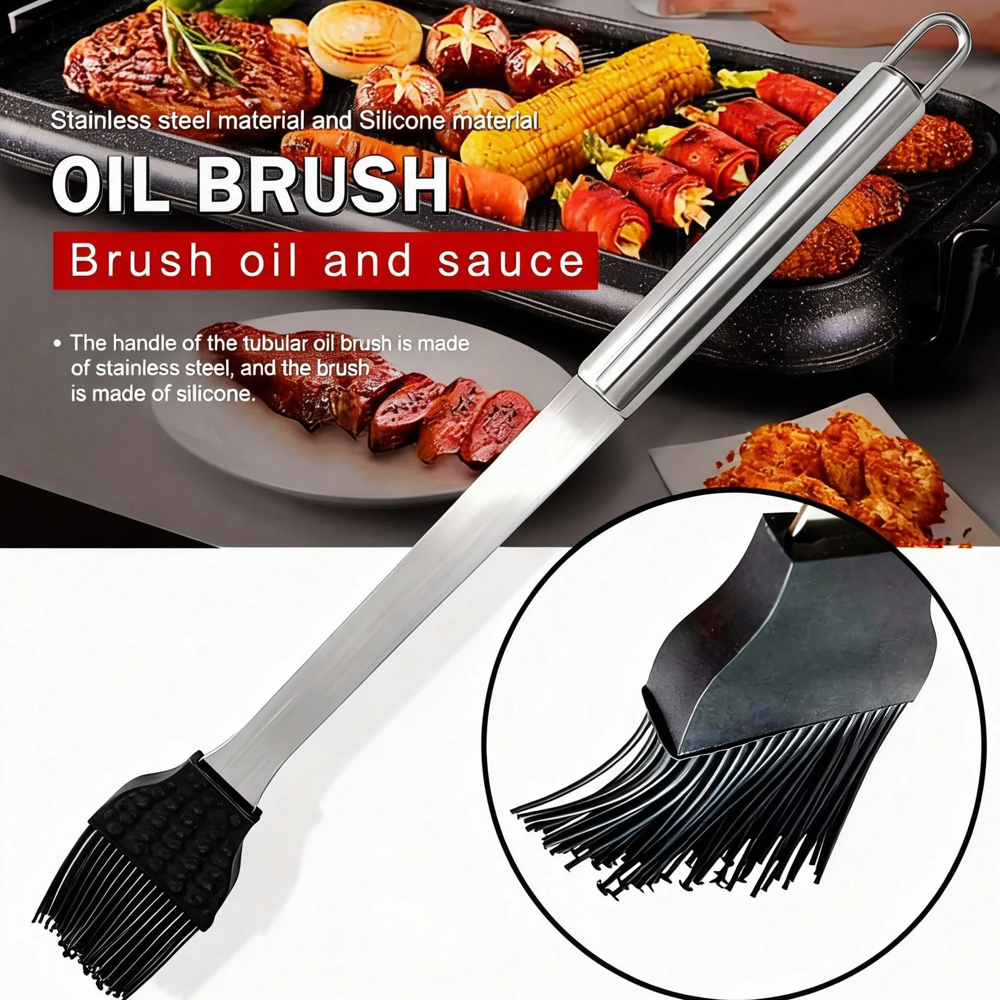 Set d'Ustensiles Barbecue 5 Pièces INOX avec Étui - Accessoires de Gril Professionnels