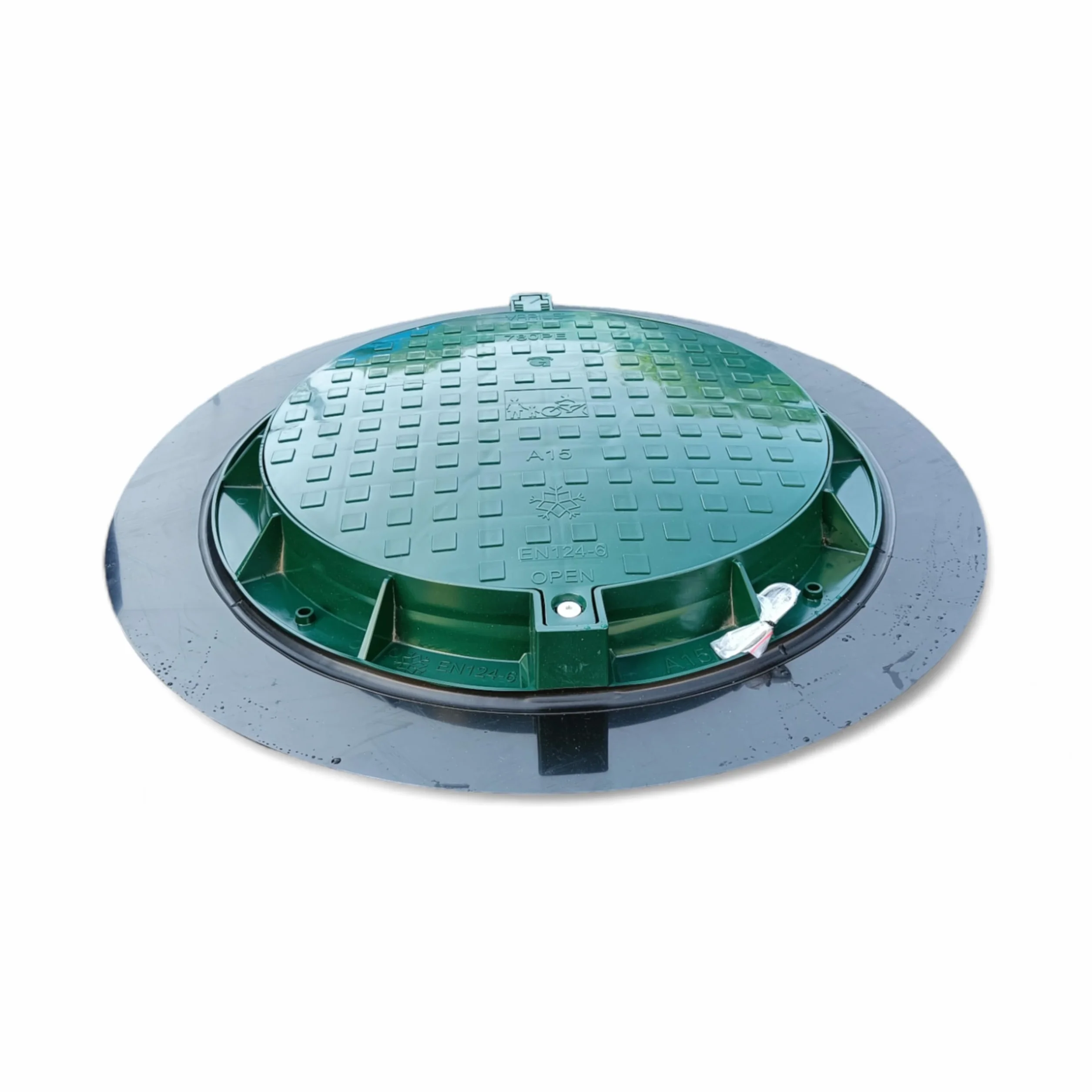 Varile Couvercle de réservoir XXL 1200 mm en Plastique I Couvercle Universel I Couvercle de citerne (Vert)