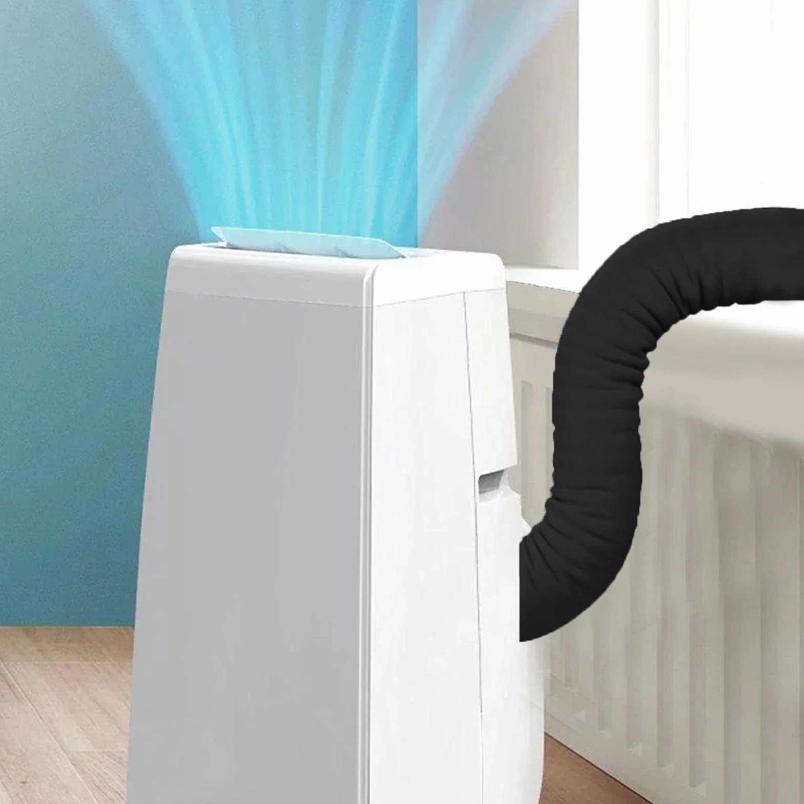 Protection Portable pour Tuyau de Climatisation Isolation Triple Couche Ajustable Diamètre 13 cm 15 cm