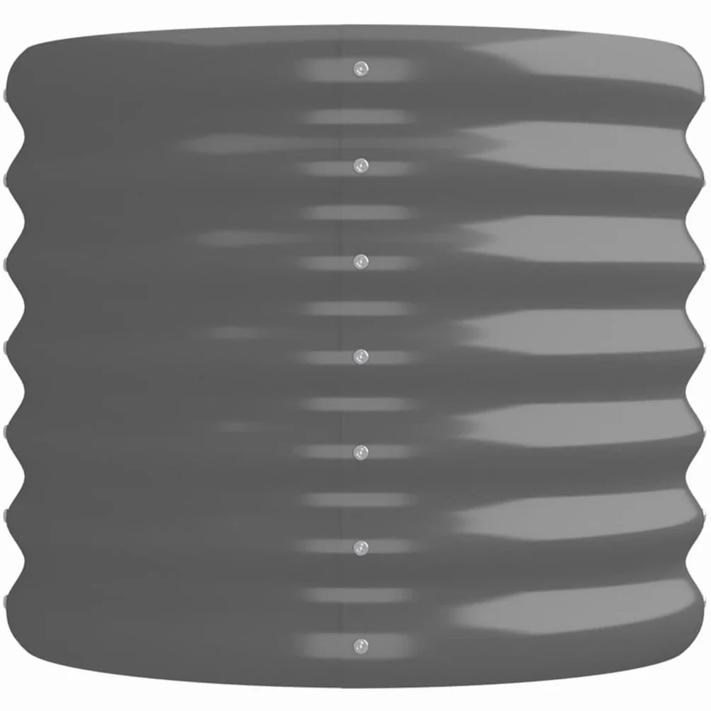 Makastle Jardinière surélevée Ovale Acier 224 x 40 cm pour Jardin Plate-Bande Froide Fond Ouvert